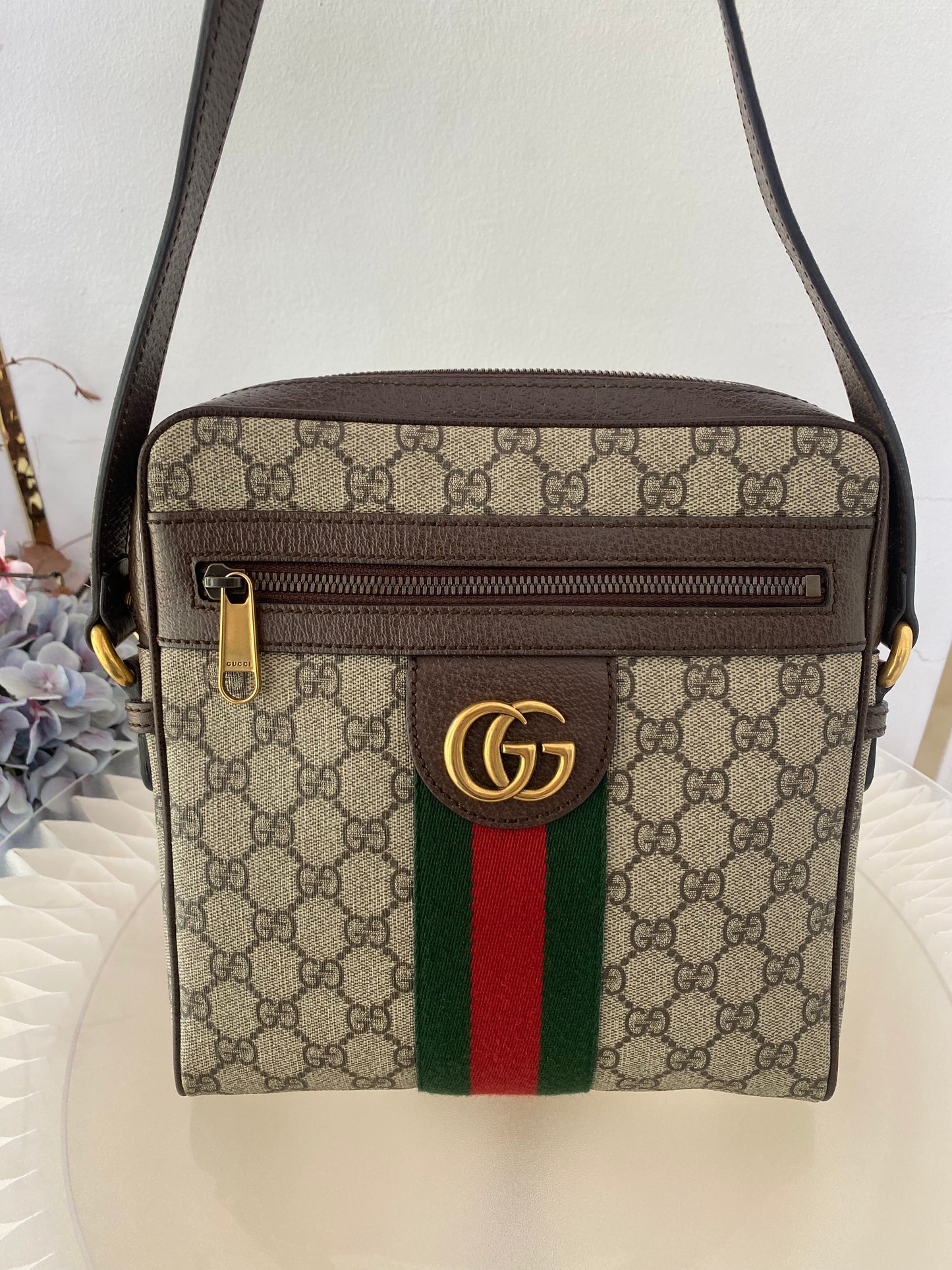 Gg Supreme Mono Web Small Ophidia Messenger Bag