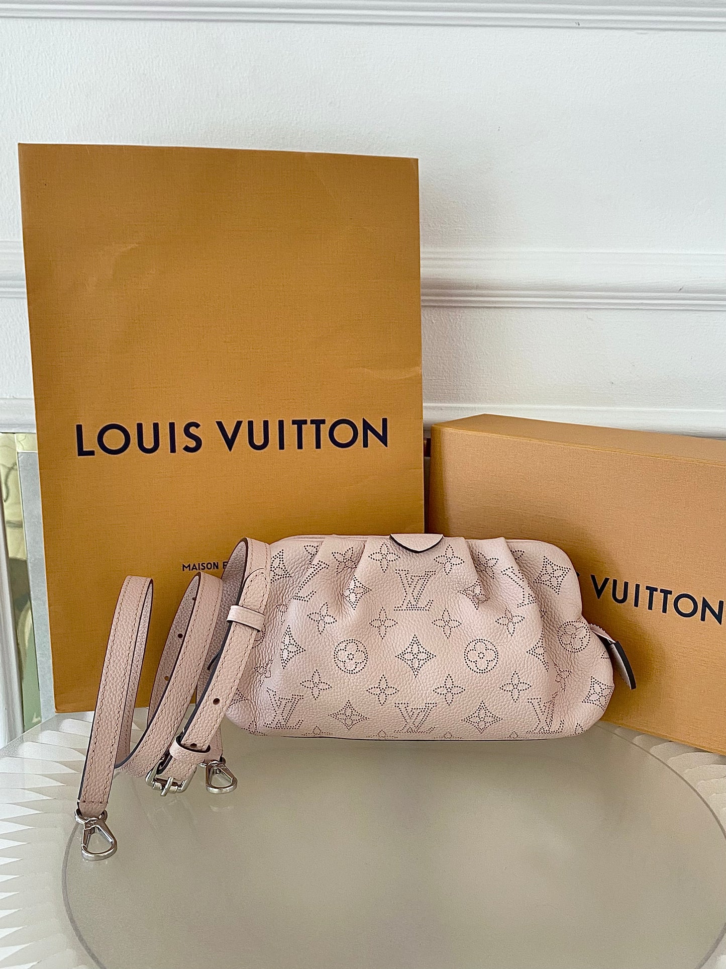 Louis Vuitton Mahina Scala Mini Pouch Magnolia