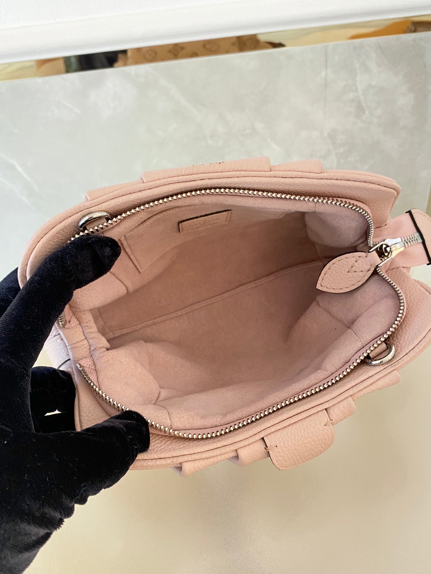 Louis Vuitton Mahina Scala Mini Pouch Magnolia