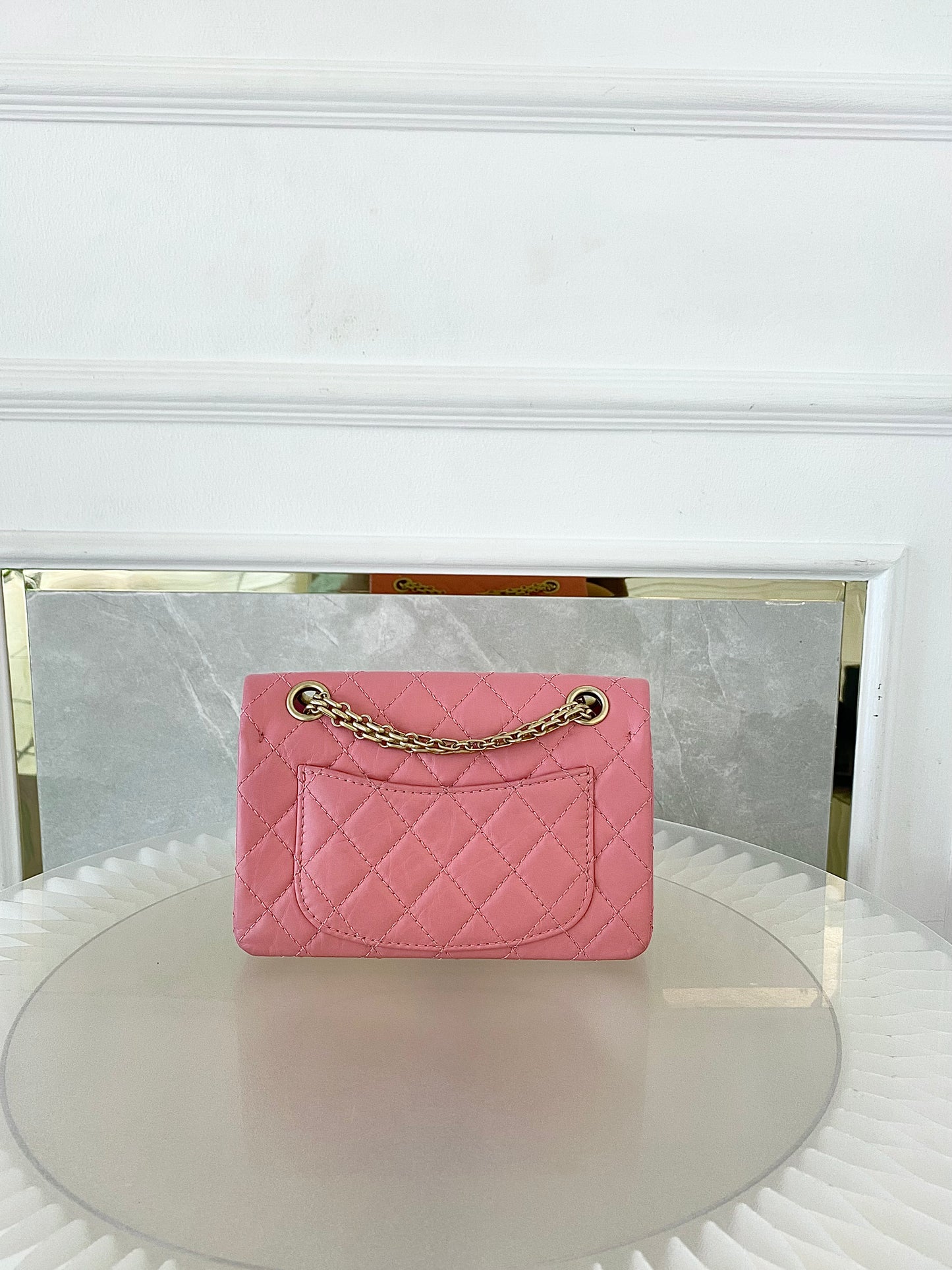 CHANEL Mini 2.55 Reissue Pink Flap Bag GHW