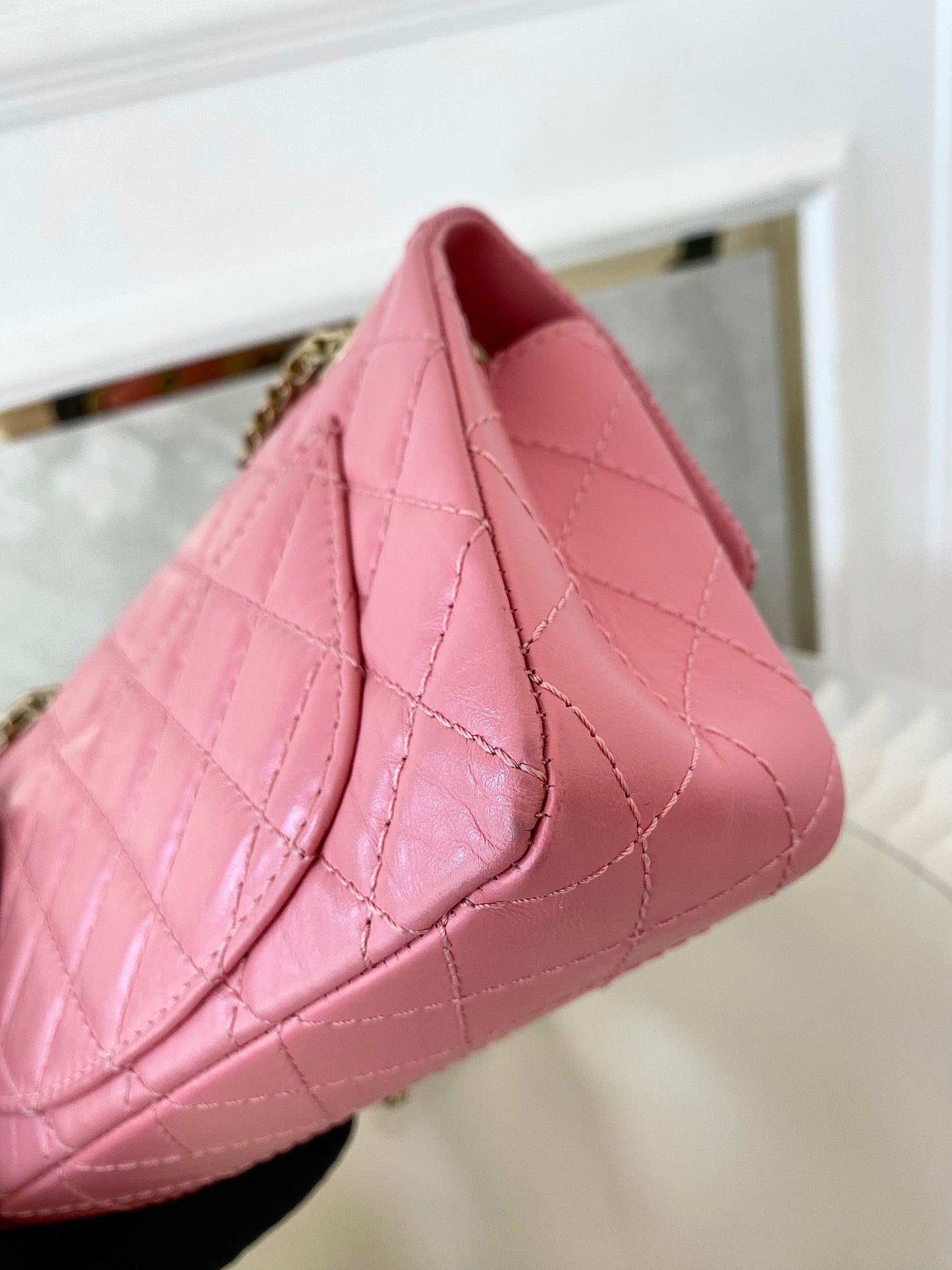 CHANEL Mini 2.55 Reissue Pink Flap Bag GHW