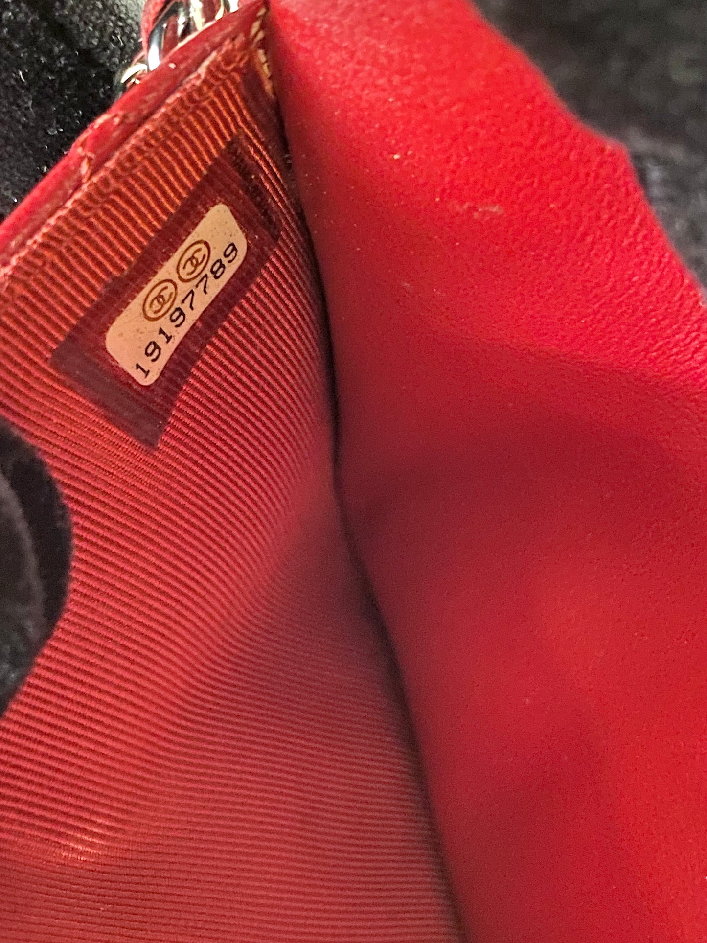 CHANEL Red Lambskin WOC SHW