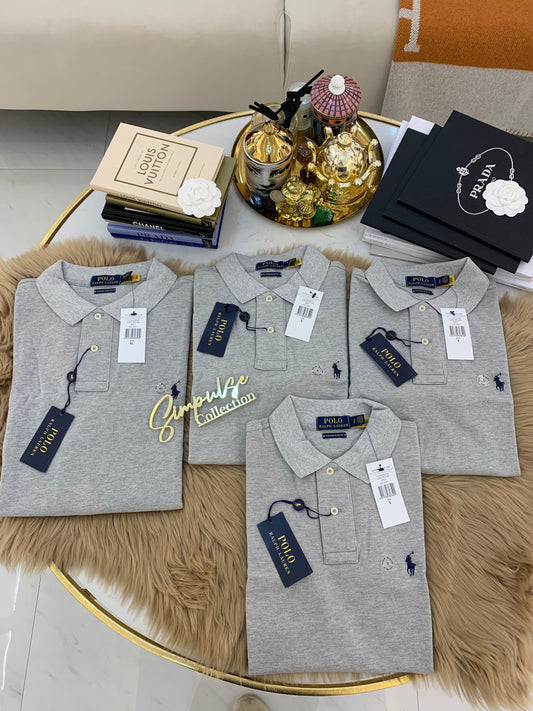 Ralph Lauren Gray Polo Shirt Slim Fit