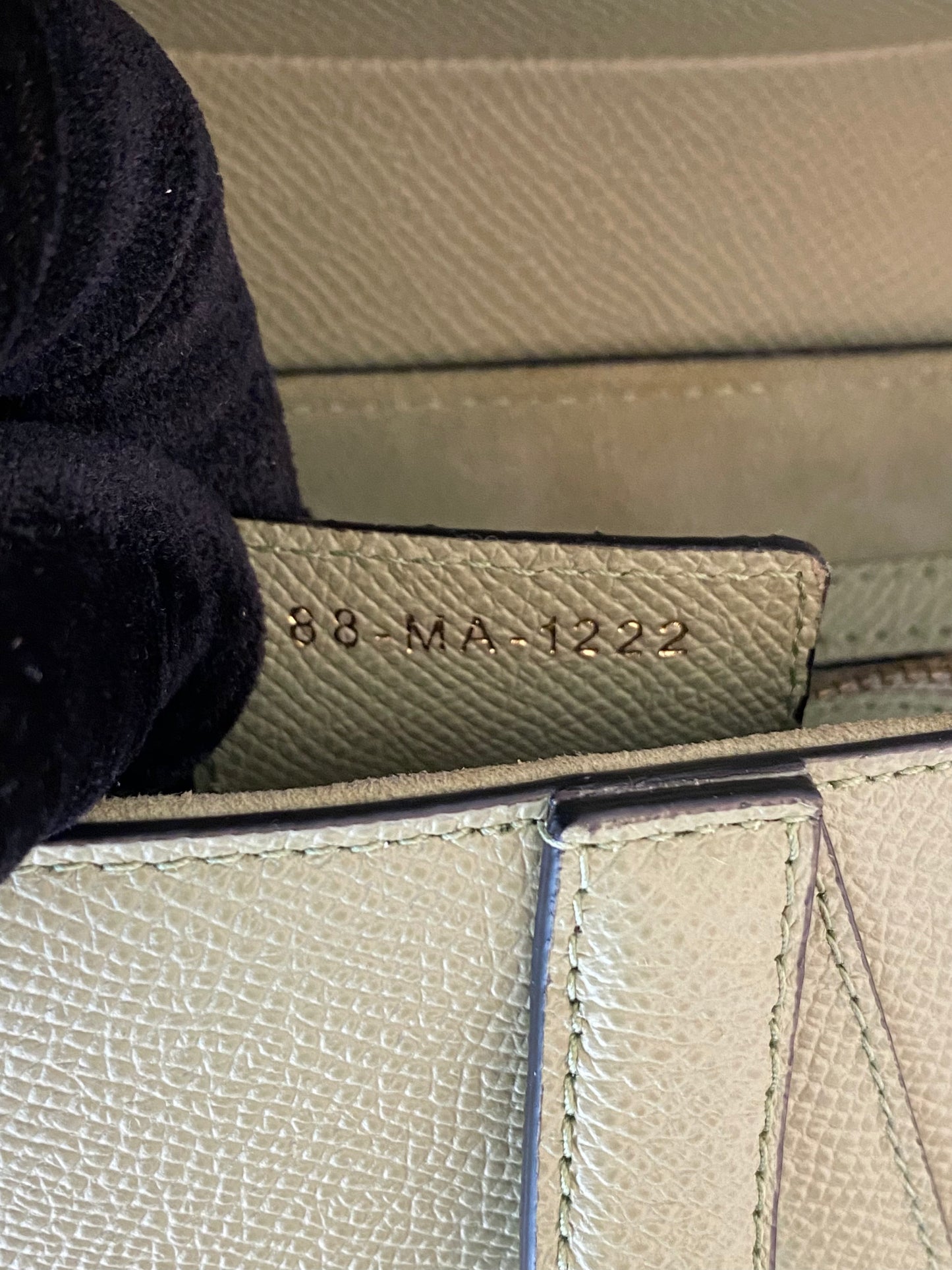 DIOR Medium Saddle Bag in Sage Green Grained Calfskin GHW