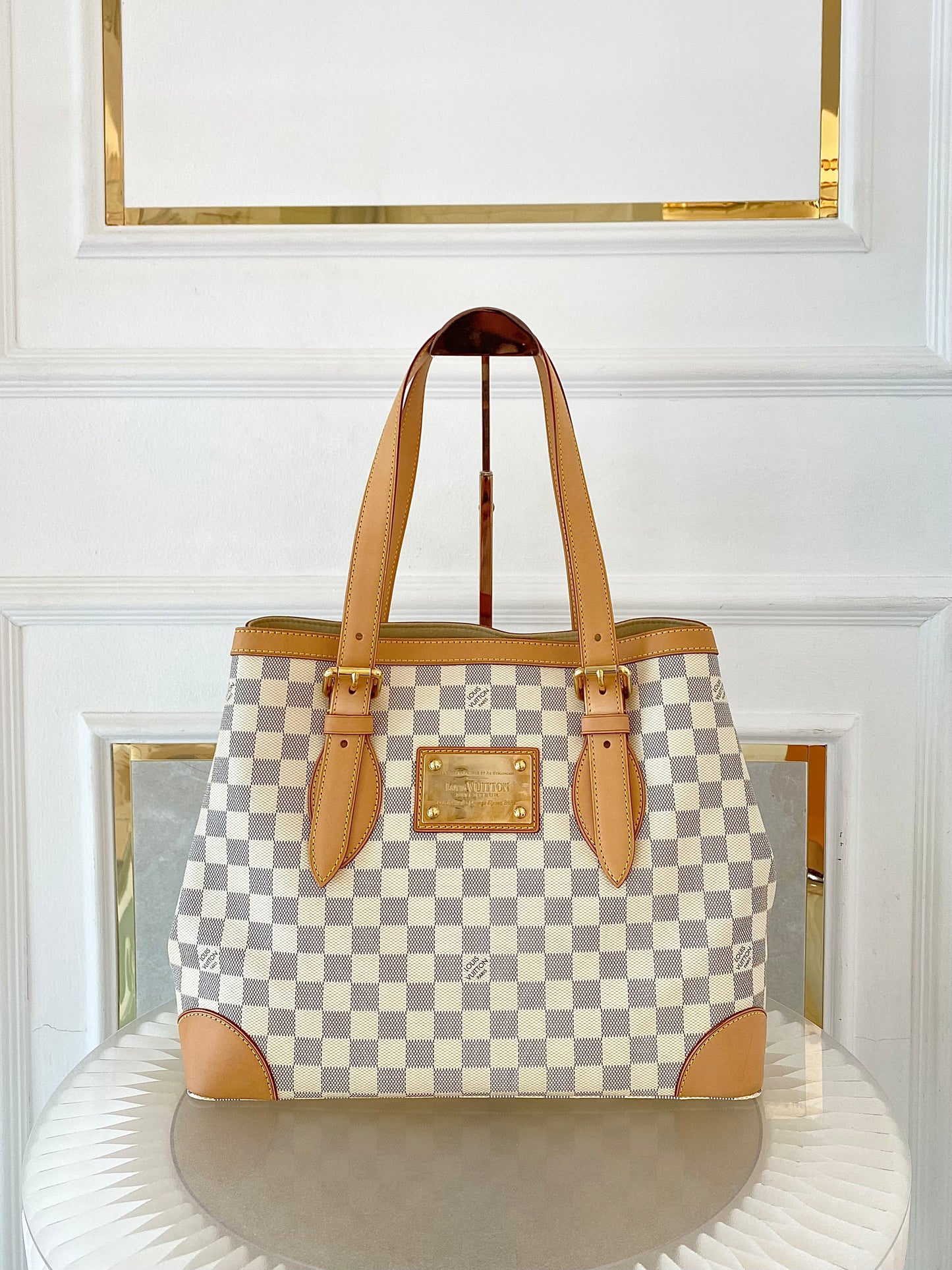 LOUIS VUITTON Azur Canvas Hampstead MM Bag