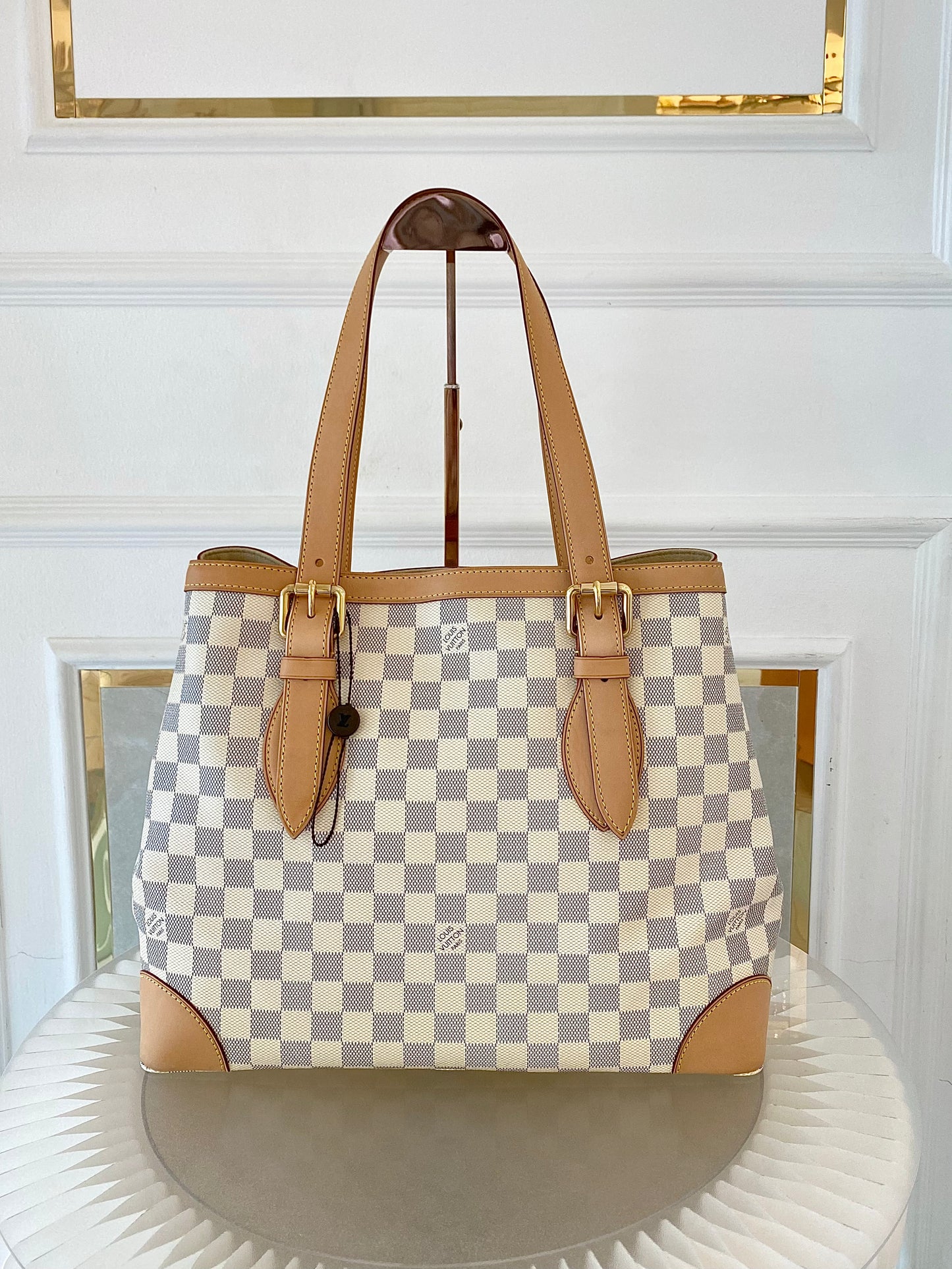 LOUIS VUITTON Azur Canvas Hampstead MM Bag