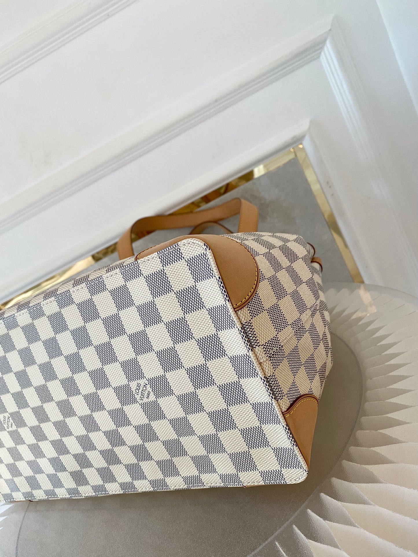 LOUIS VUITTON Azur Canvas Hampstead MM Bag