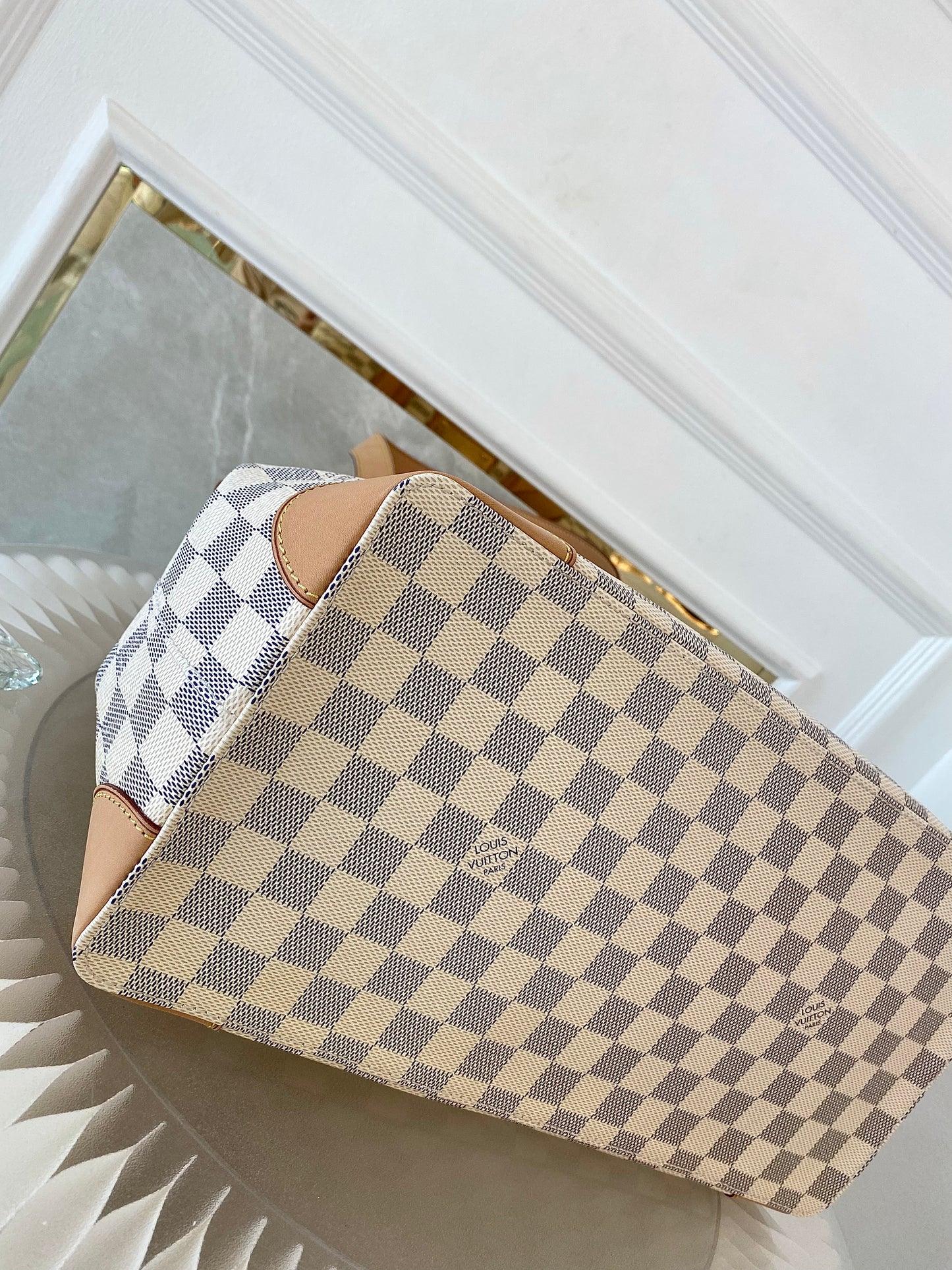 LOUIS VUITTON Azur Canvas Hampstead MM Bag