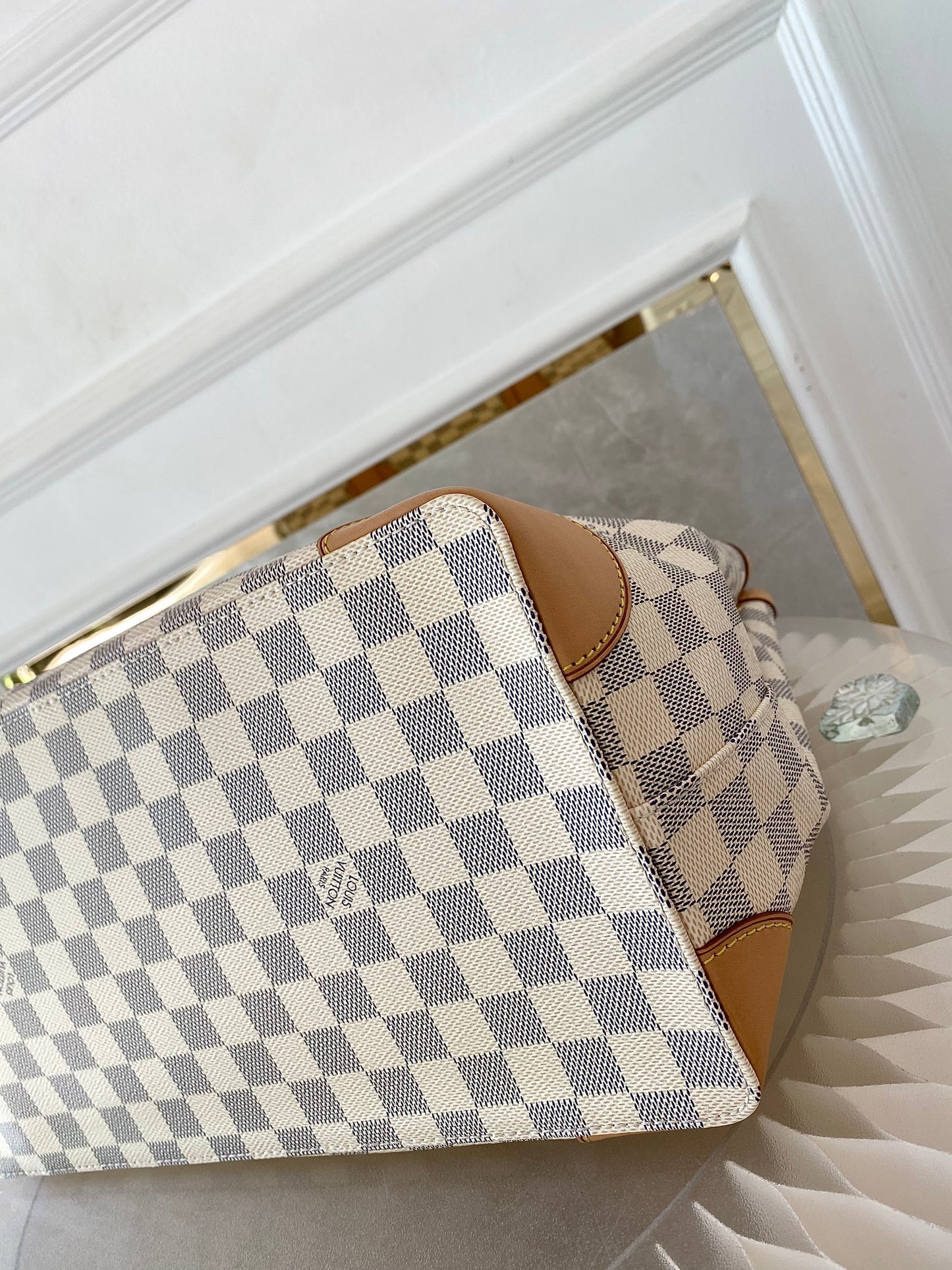 LOUIS VUITTON Azur Canvas Hampstead MM Bag