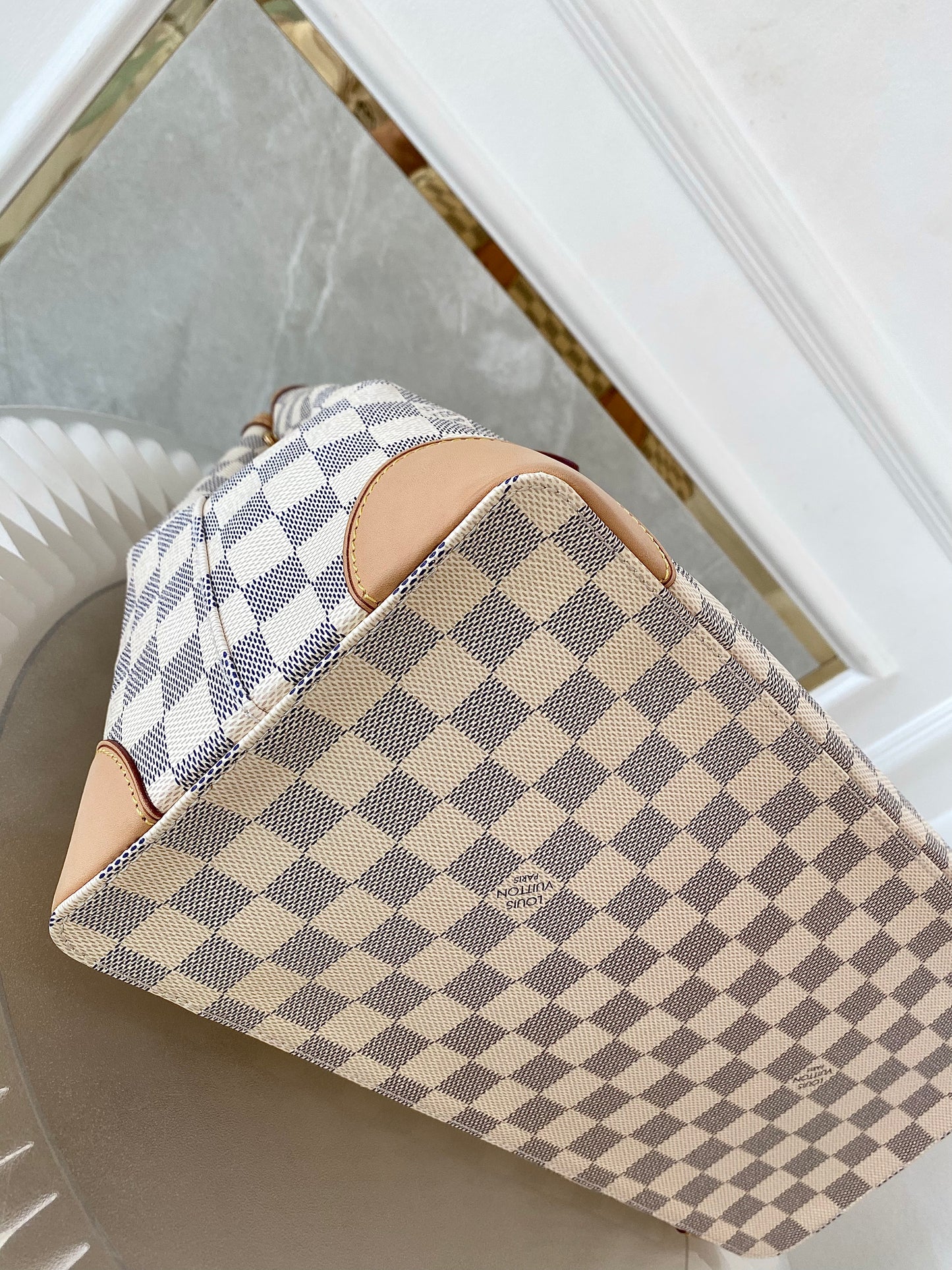 LOUIS VUITTON Azur Canvas Hampstead MM Bag
