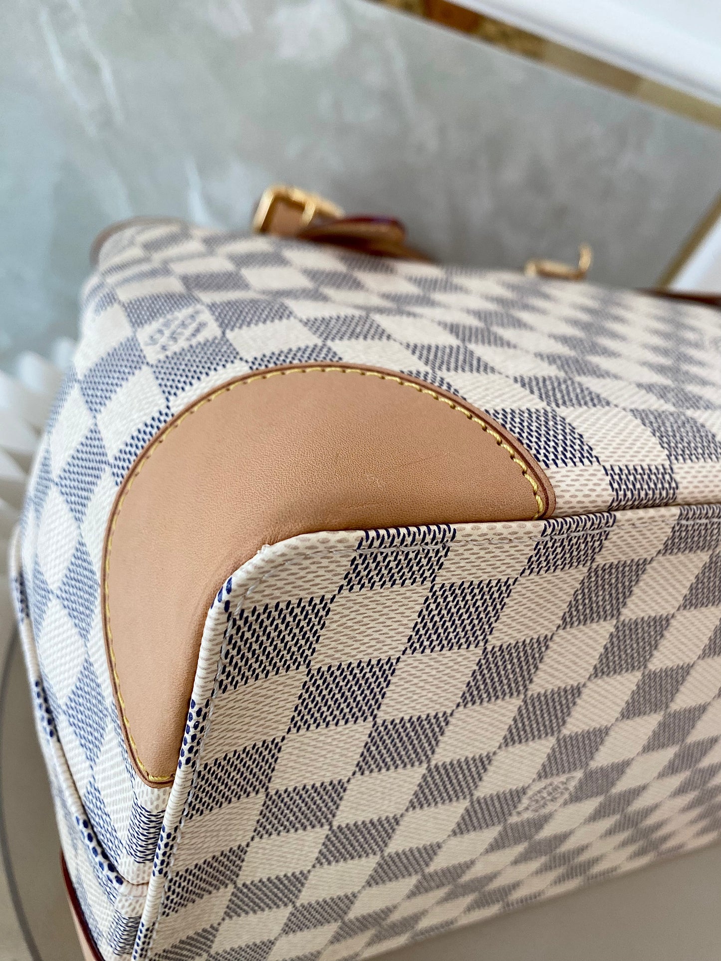 LOUIS VUITTON Azur Canvas Hampstead MM Bag