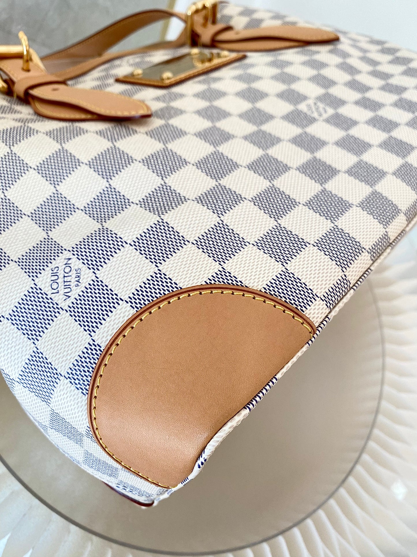 LOUIS VUITTON Azur Canvas Hampstead MM Bag