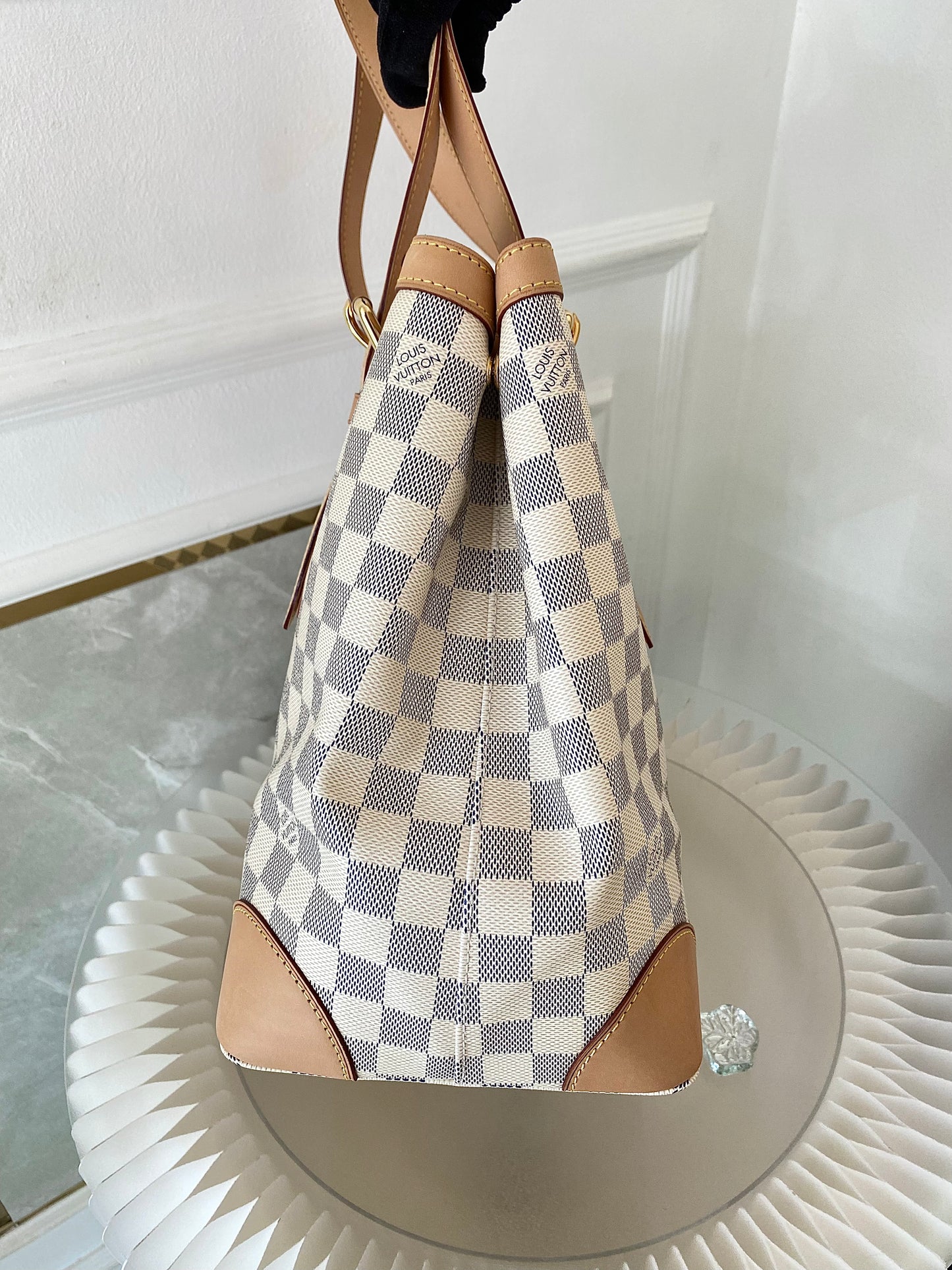 LOUIS VUITTON Azur Canvas Hampstead MM Bag