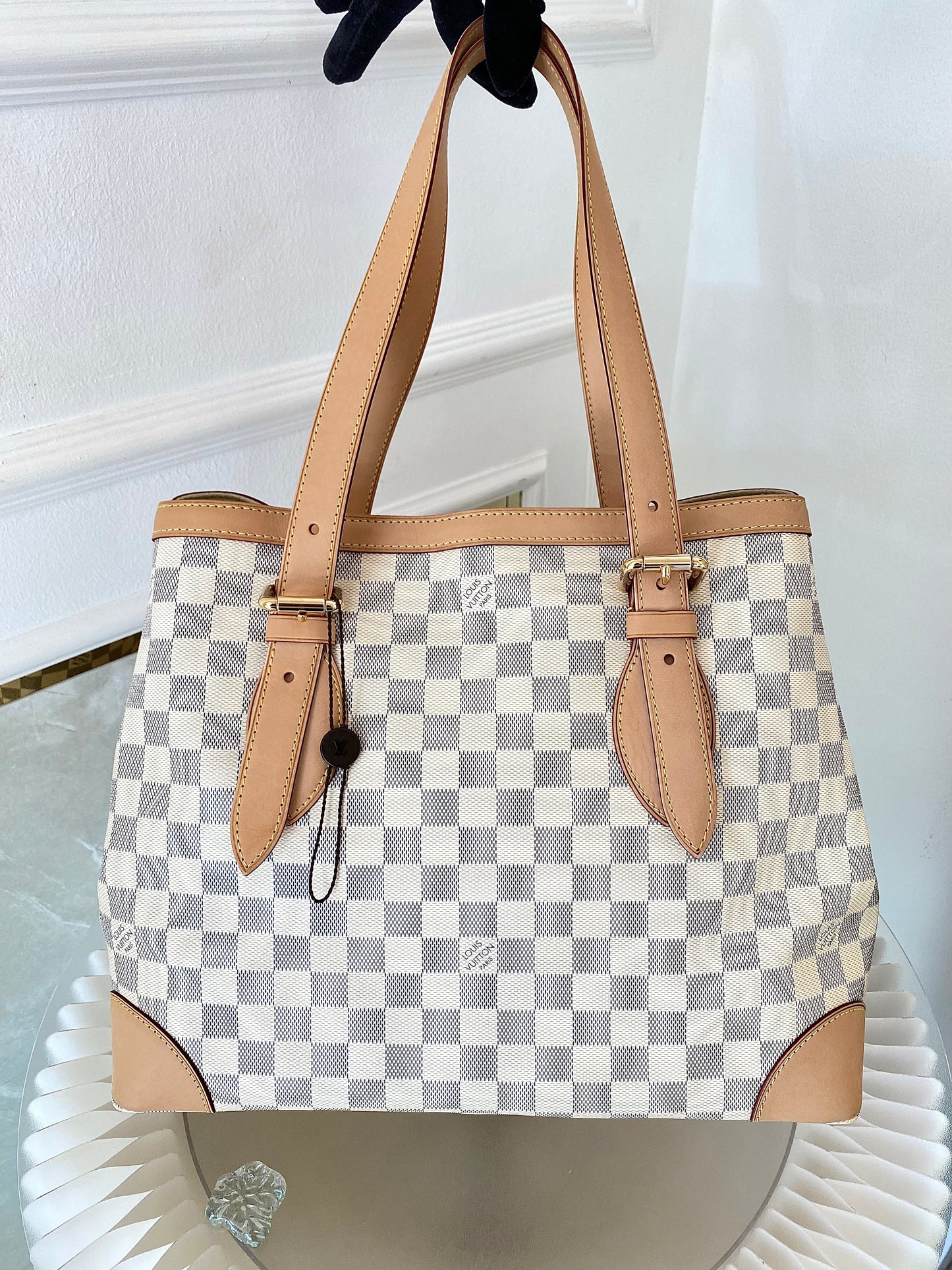 LOUIS VUITTON Azur Canvas Hampstead MM Bag