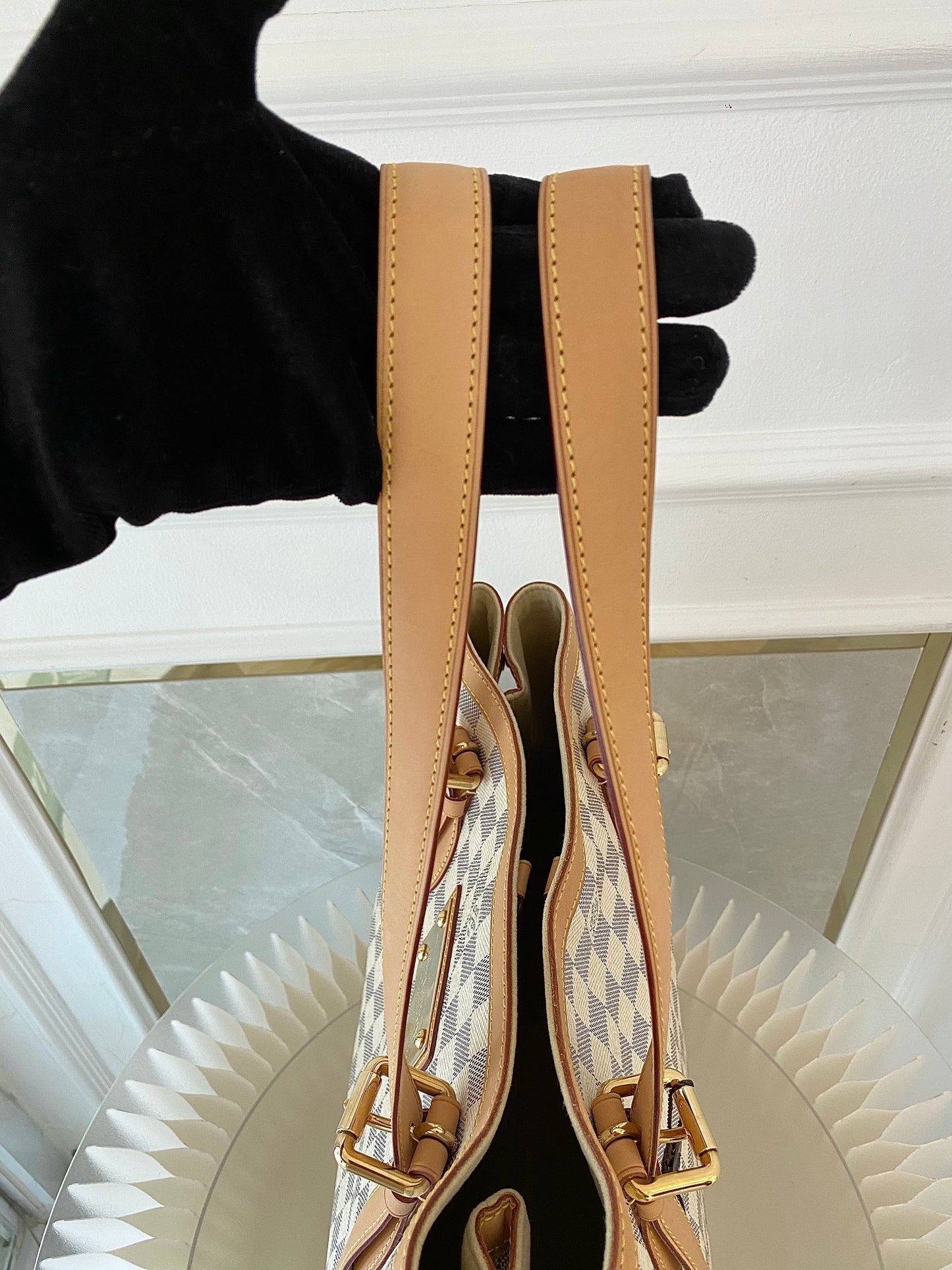 LOUIS VUITTON Azur Canvas Hampstead MM Bag