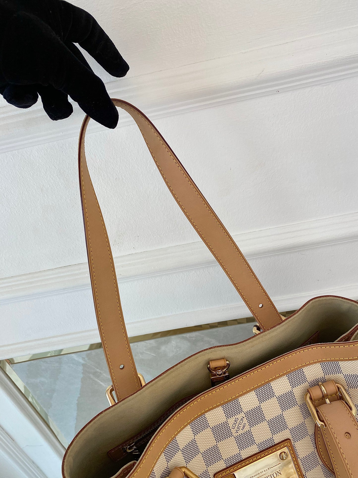 LOUIS VUITTON Azur Canvas Hampstead MM Bag