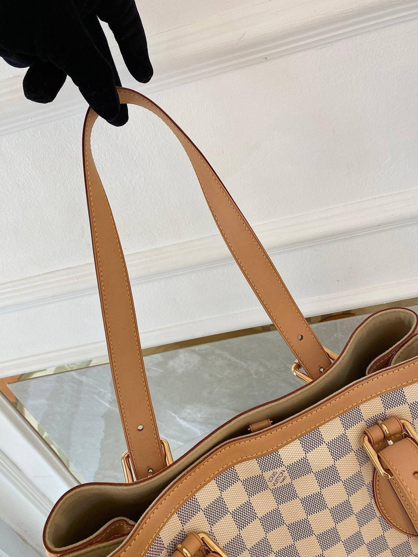 LOUIS VUITTON Azur Canvas Hampstead MM Bag