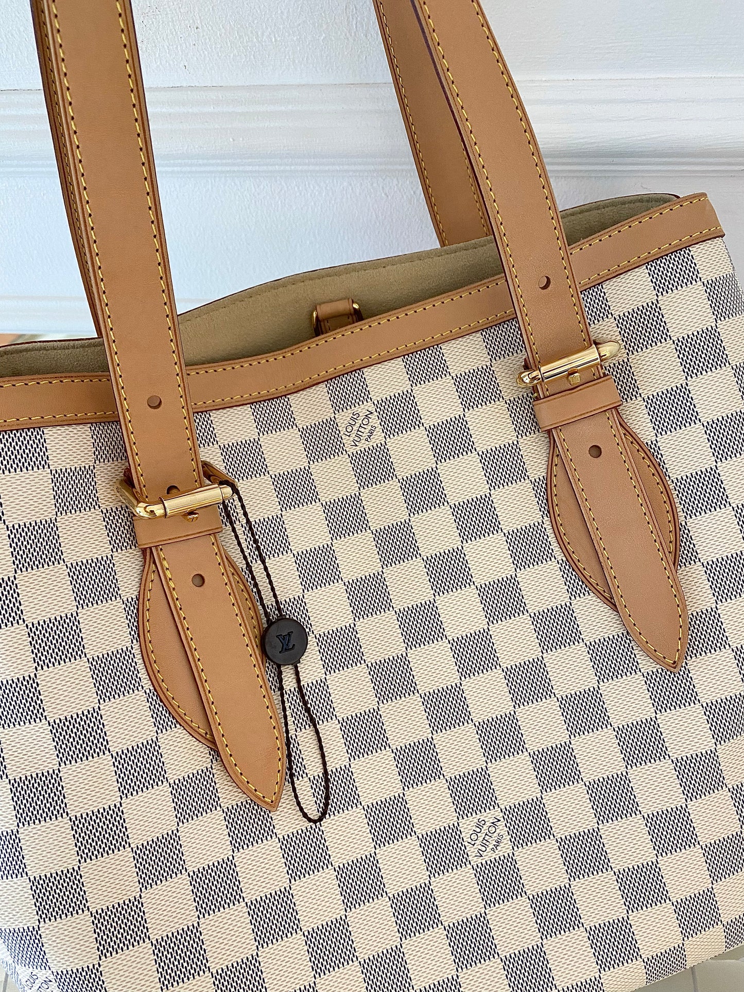 LOUIS VUITTON Azur Canvas Hampstead MM Bag