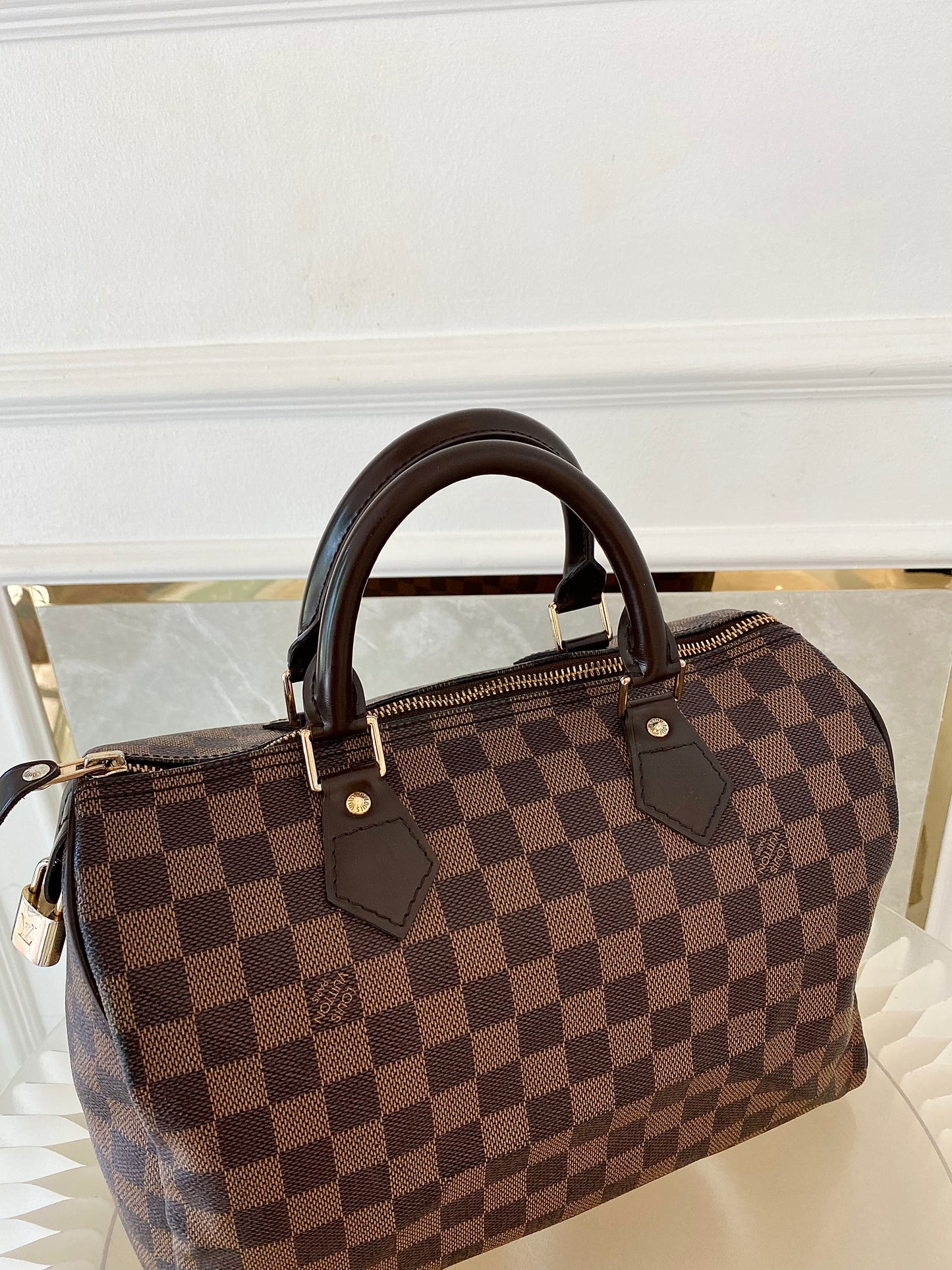LOUIS VUITTON Speedy 30 in Damier Ebene