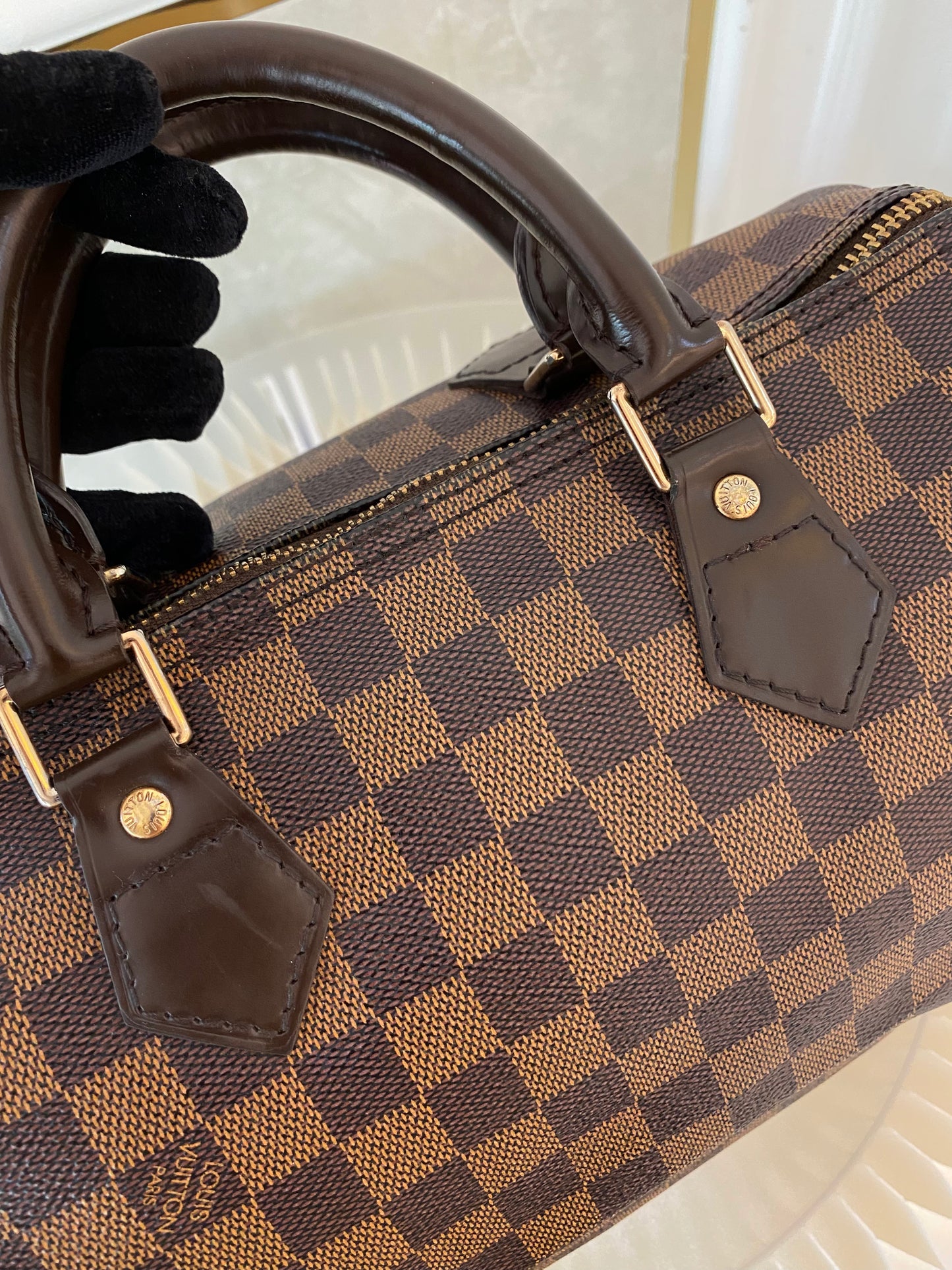 LOUIS VUITTON Speedy 30 in Damier Ebene