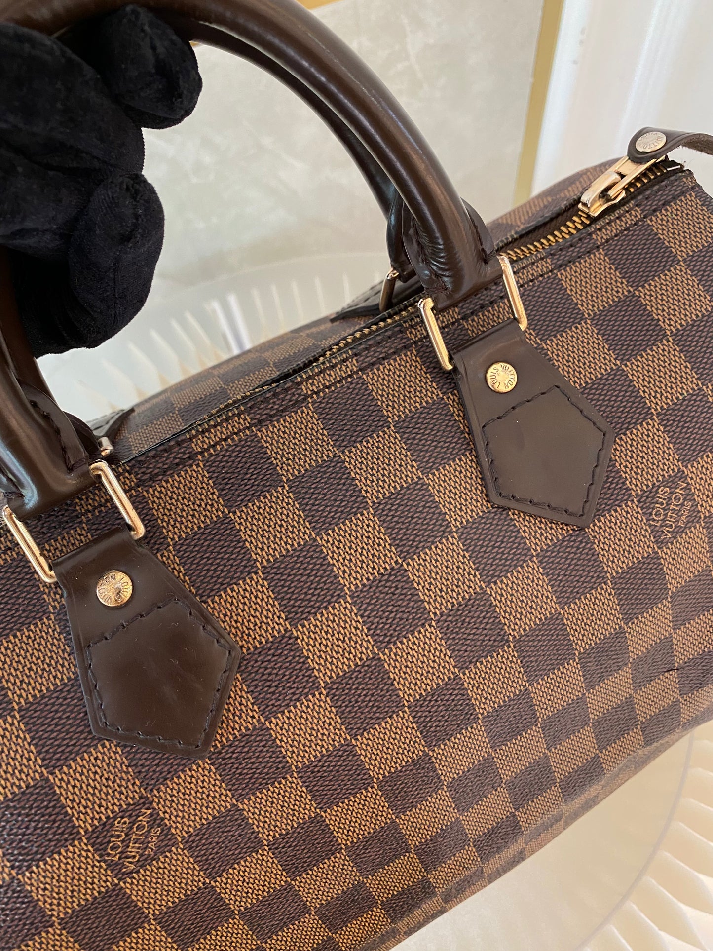 LOUIS VUITTON Speedy 30 in Damier Ebene