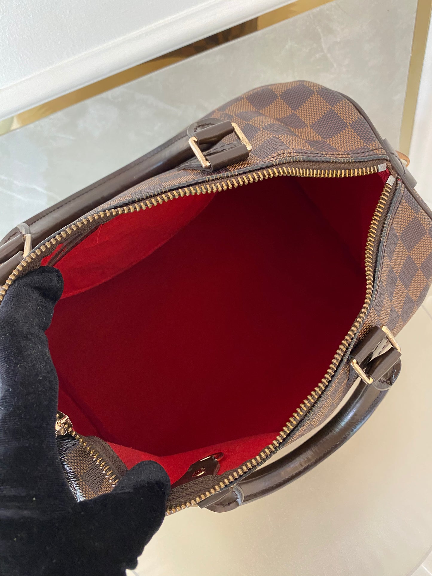 LOUIS VUITTON Speedy 30 in Damier Ebene