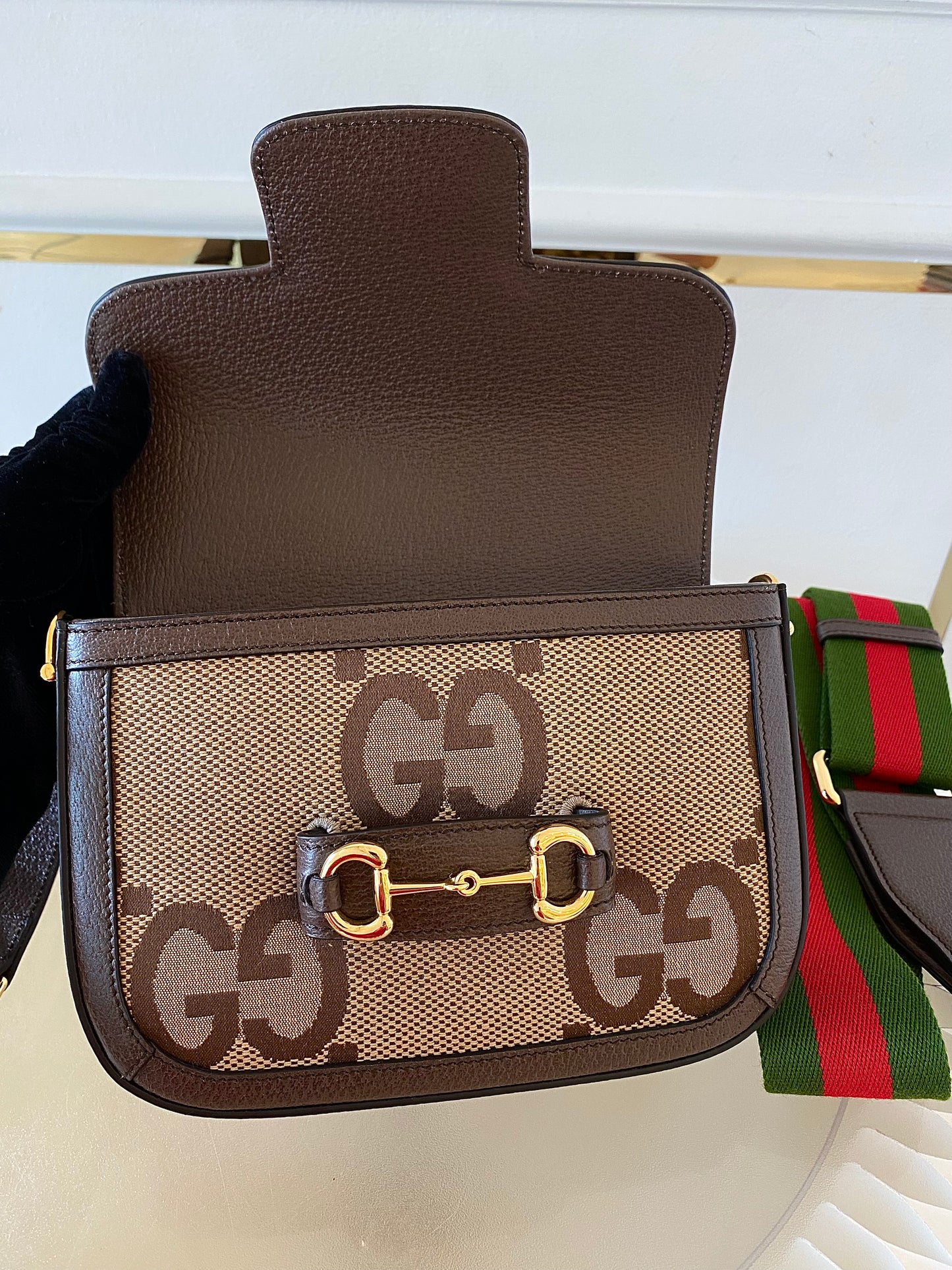 GUCCI Horsebit Small Jumbo Logo