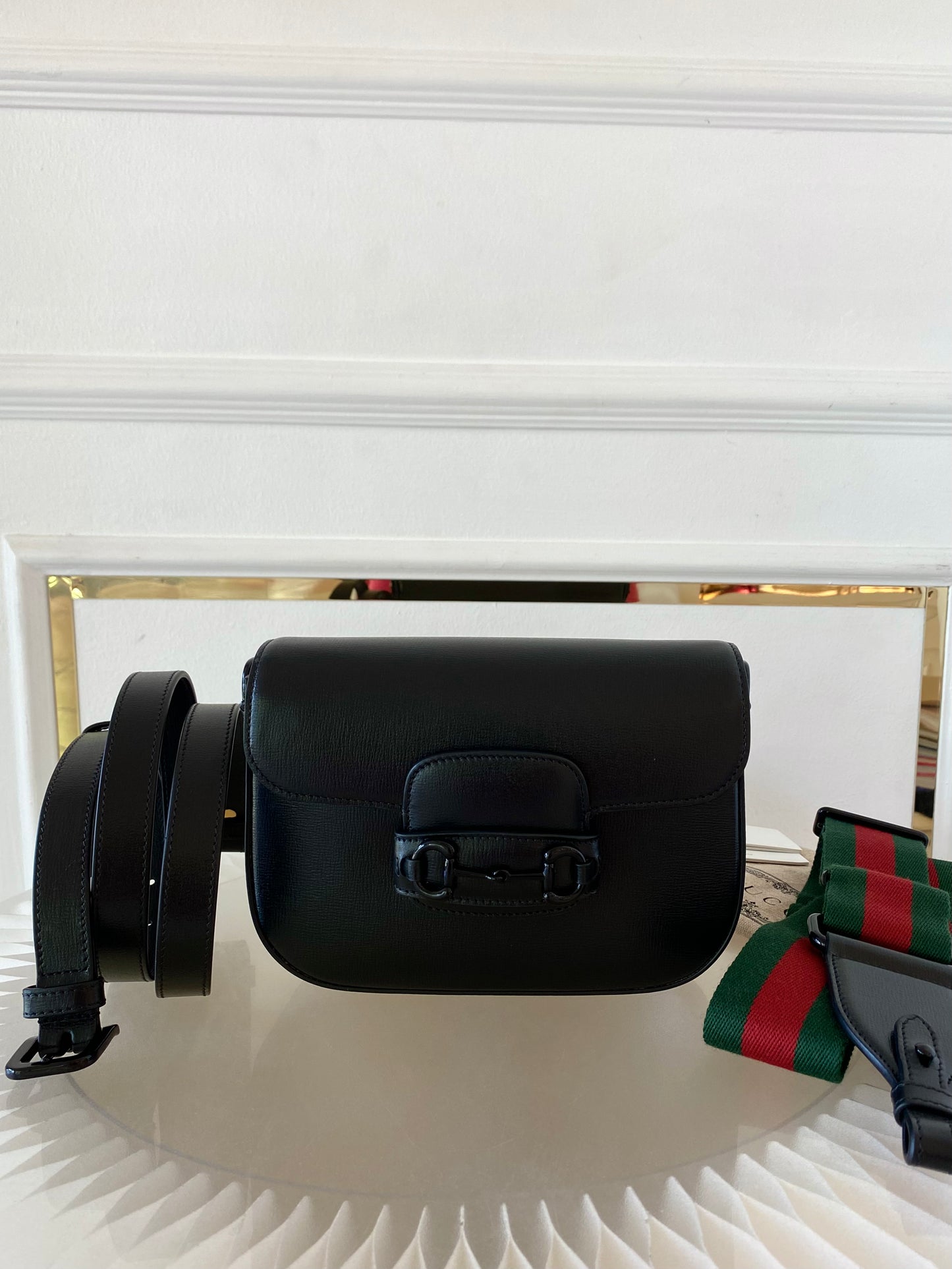 GUCCI Horsebit Small All Black