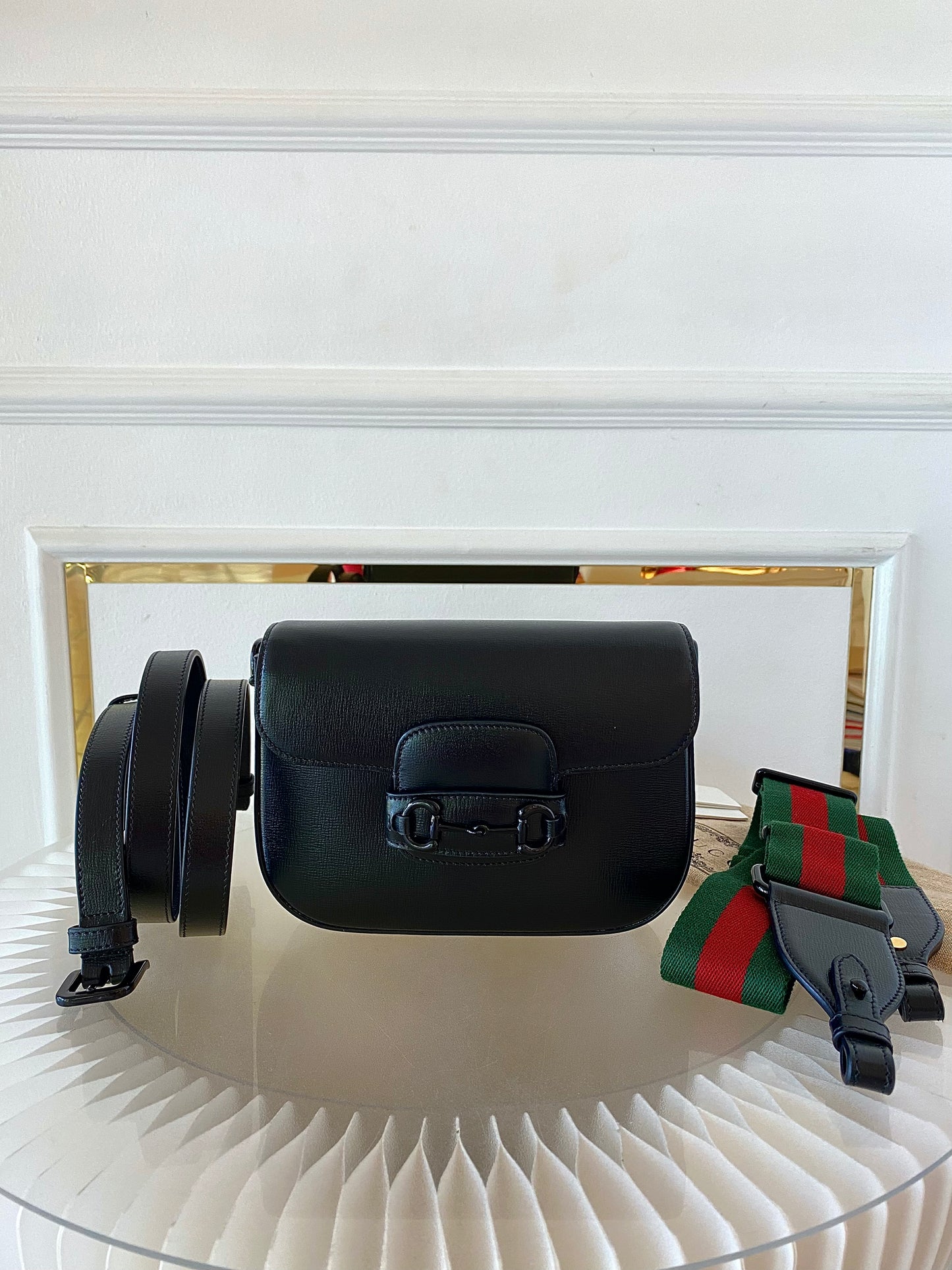 GUCCI Horsebit Small All Black