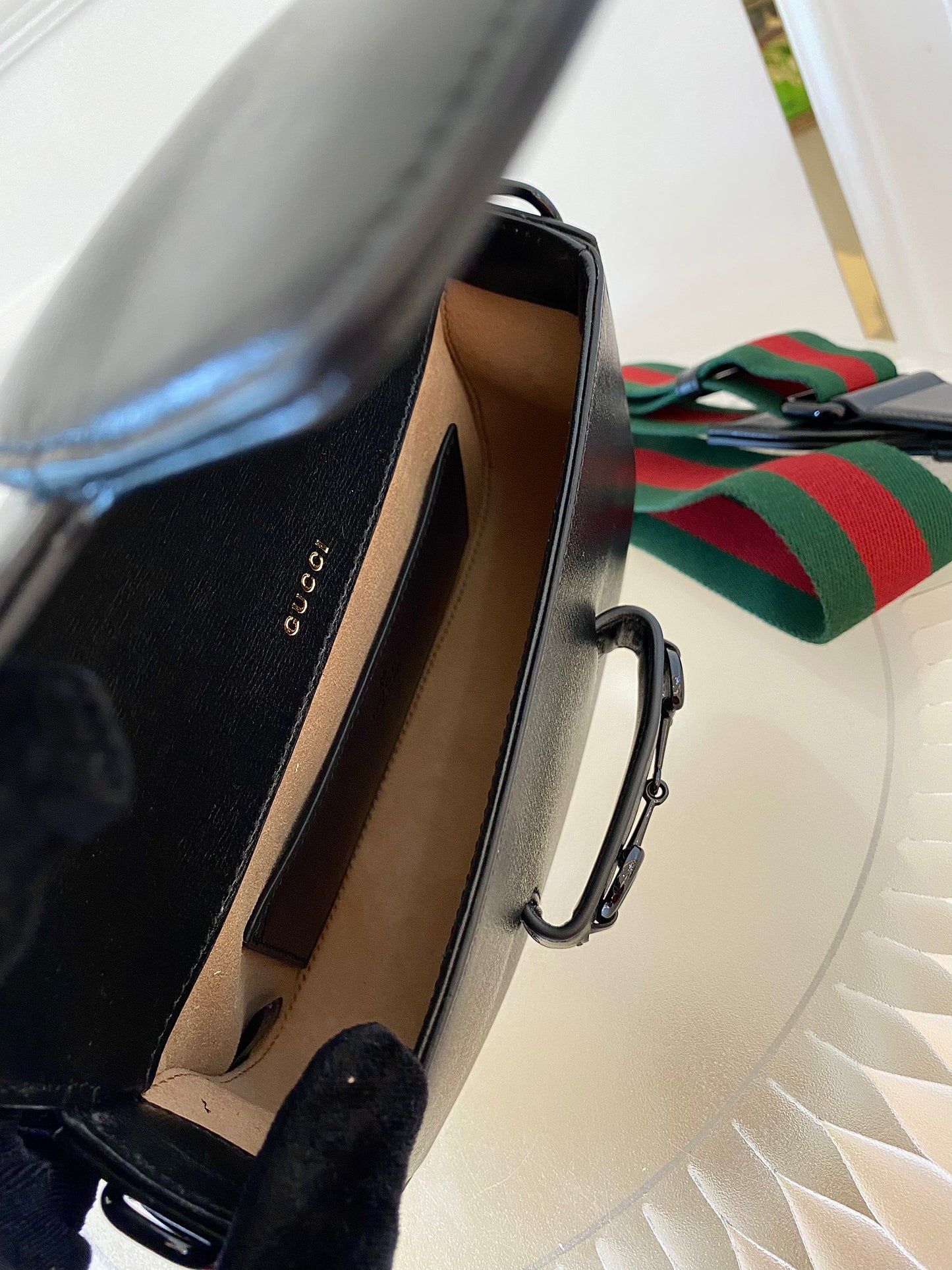 GUCCI Horsebit Small All Black