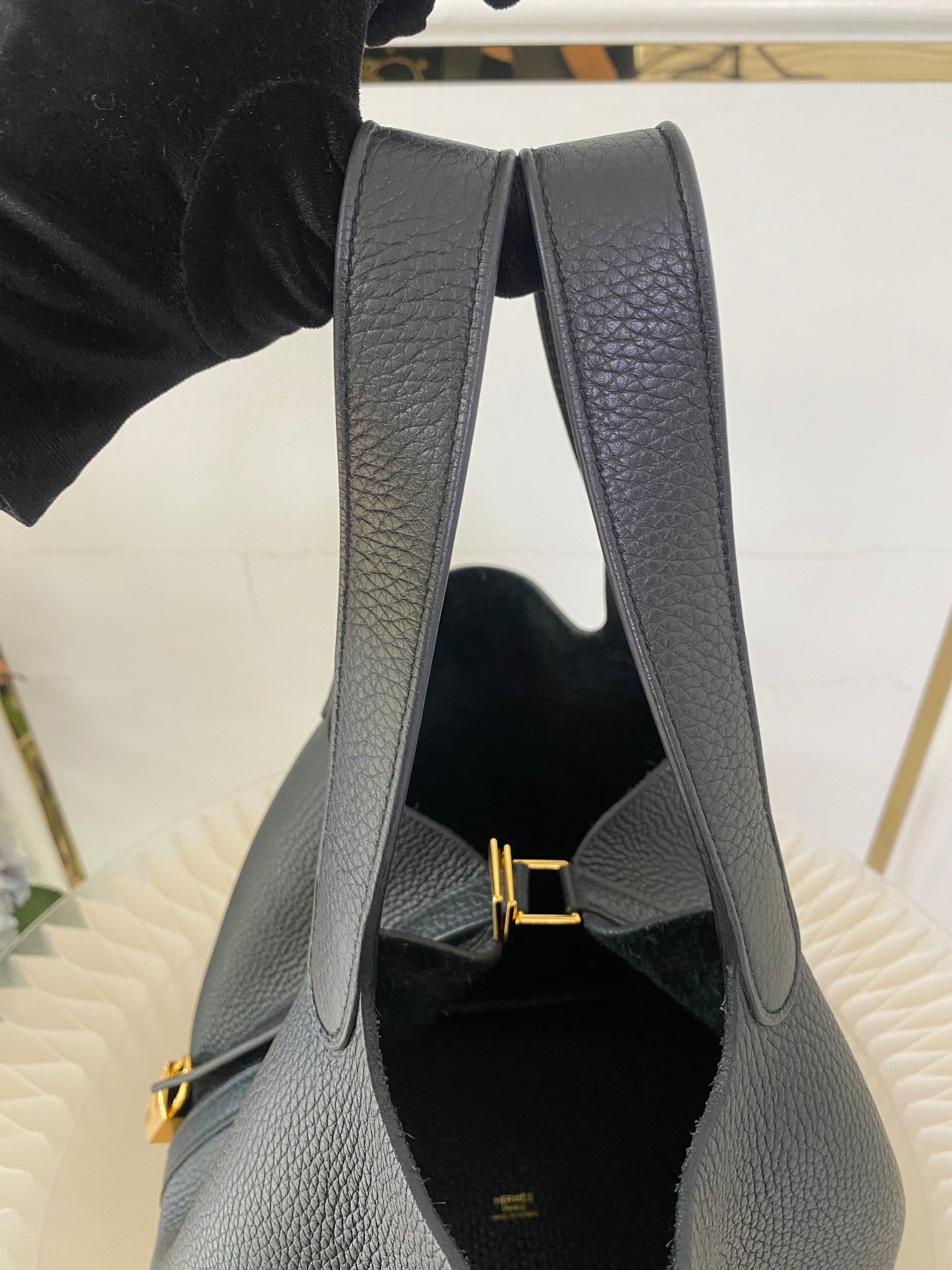 Hermes Picotin 22 Noir GHW
