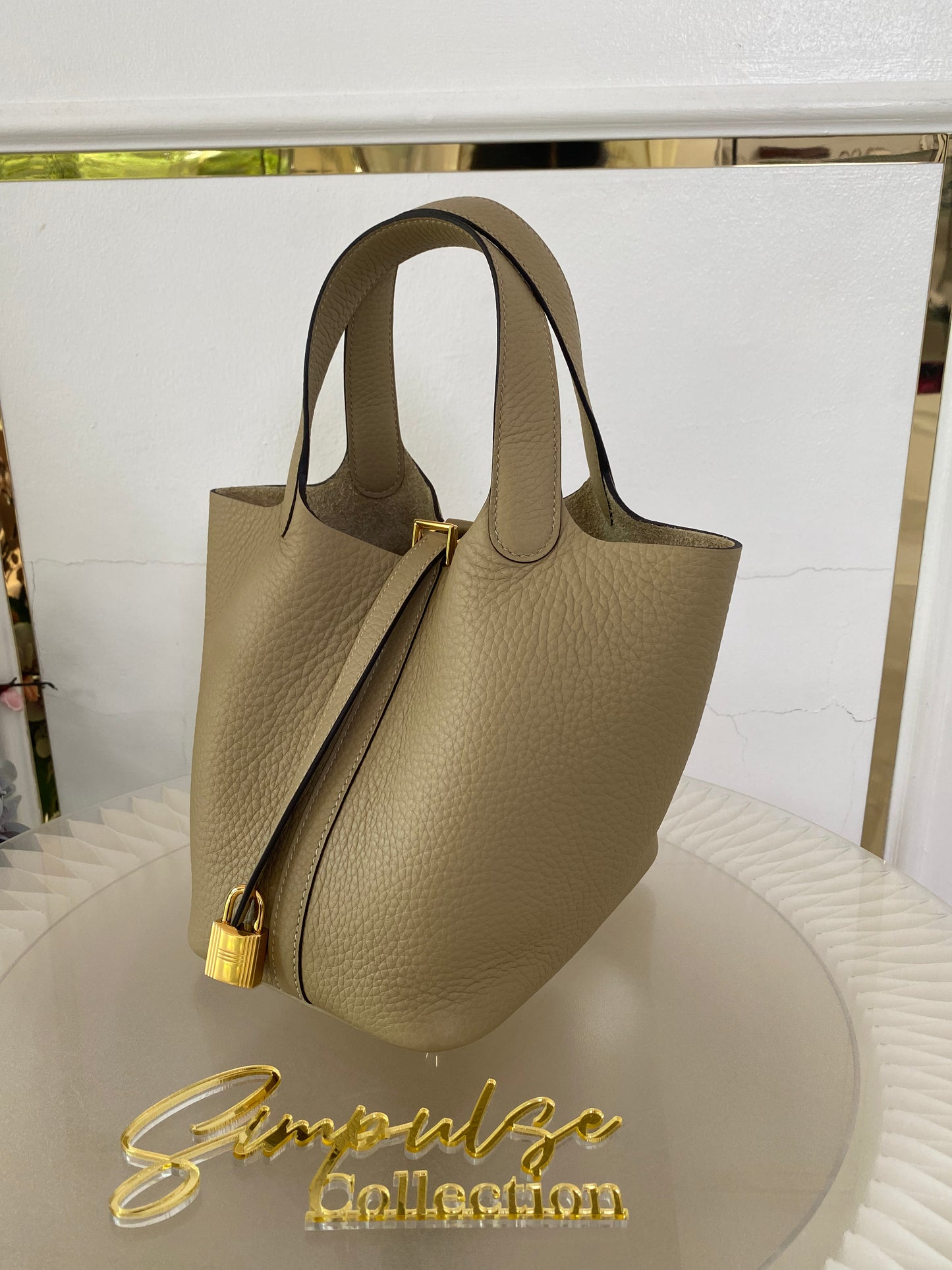 Hermes Picotin 18 Trench GHW