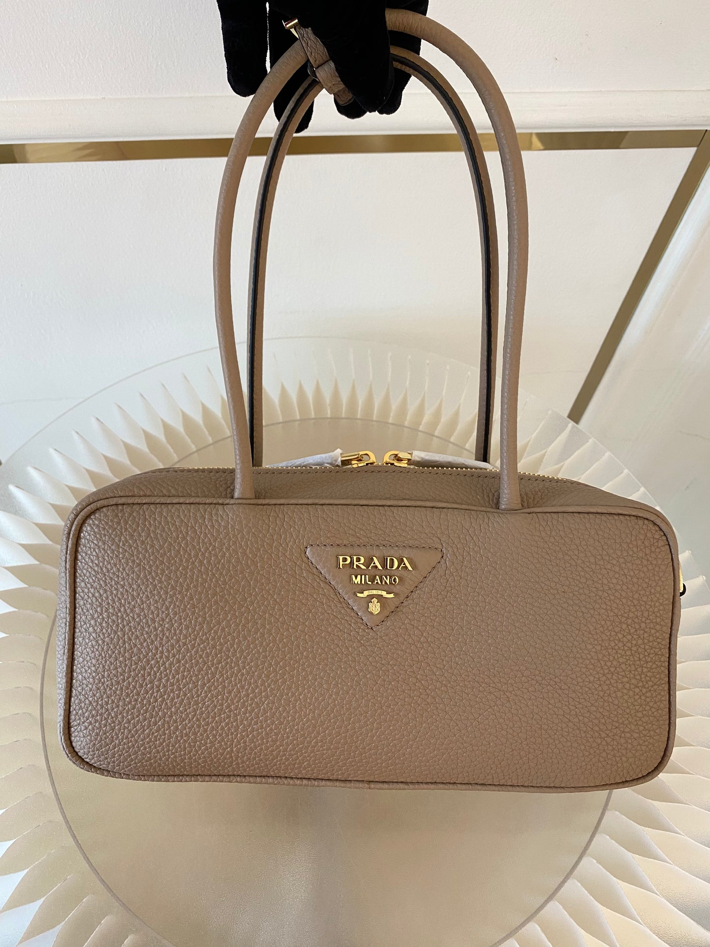 PRADA Medium Top Handle Leather Bag