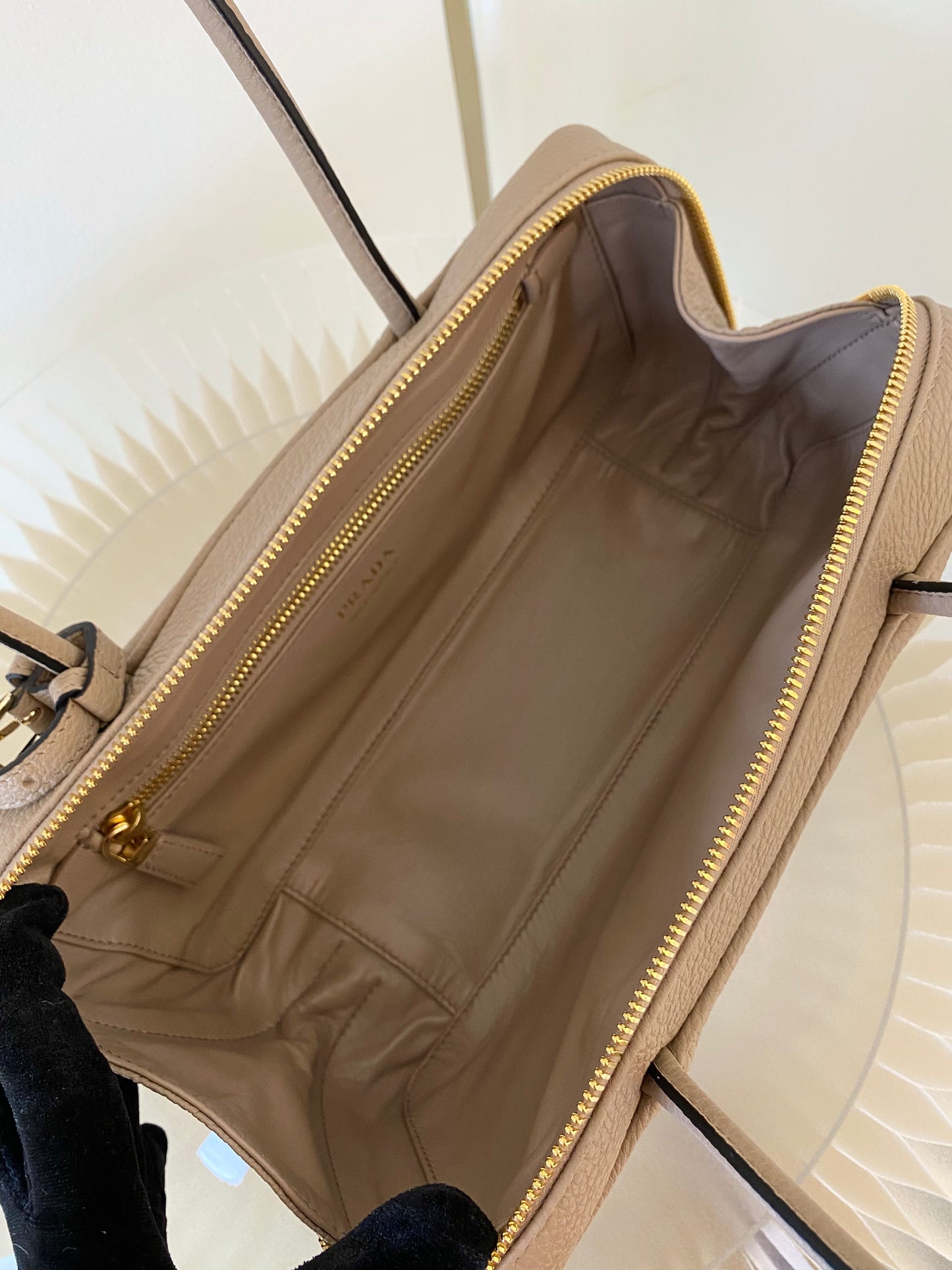 PRADA Medium Top Handle Leather Bag