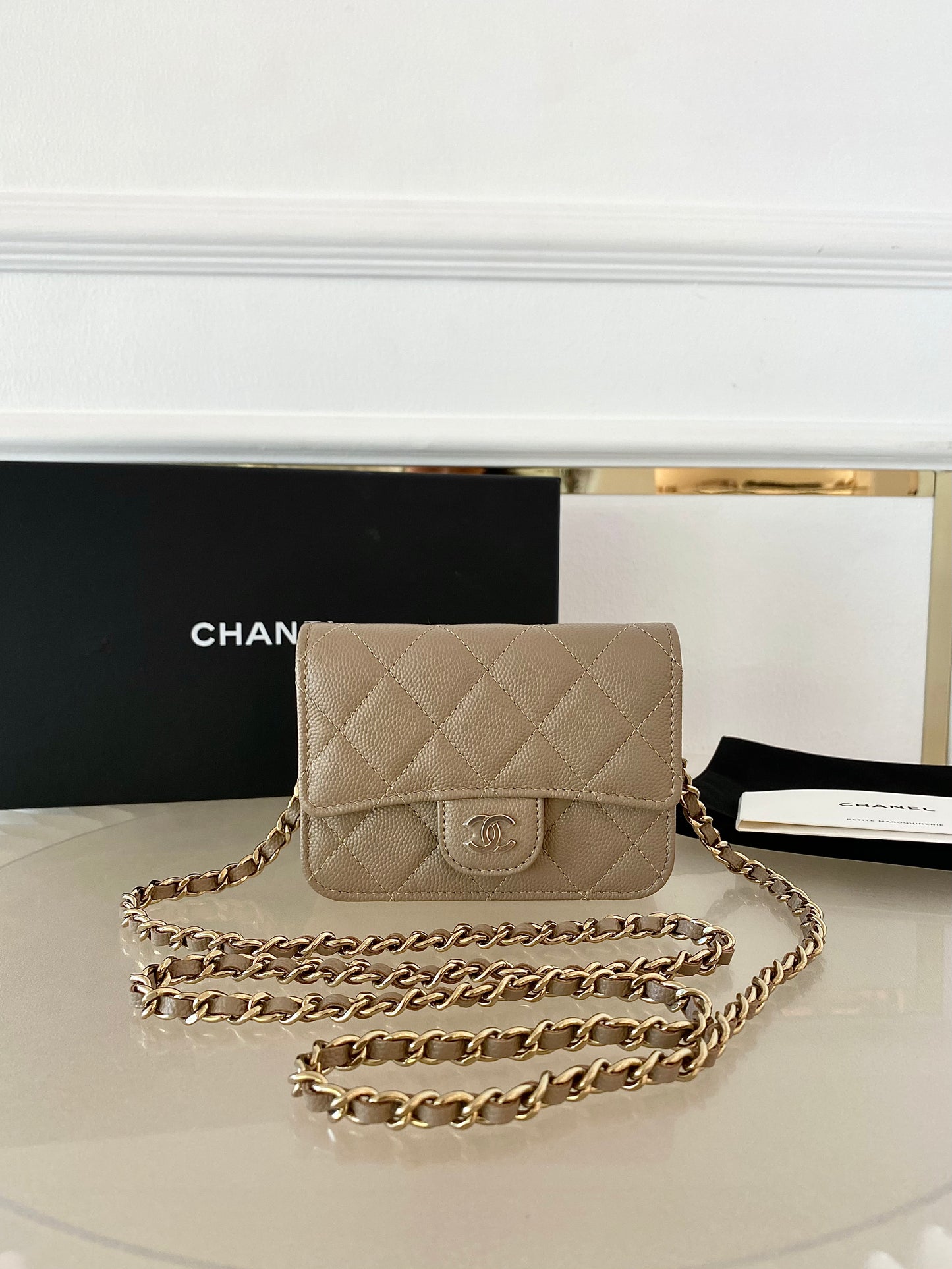 Chanel Mini Woc GHW NUDE