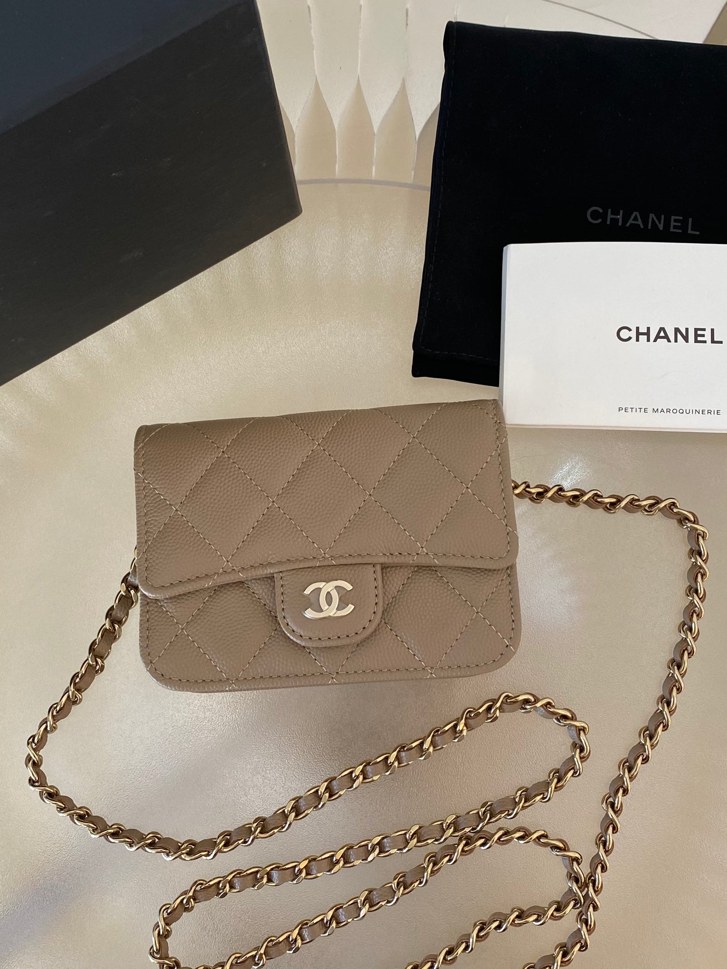 Chanel Mini Woc GHW NUDE