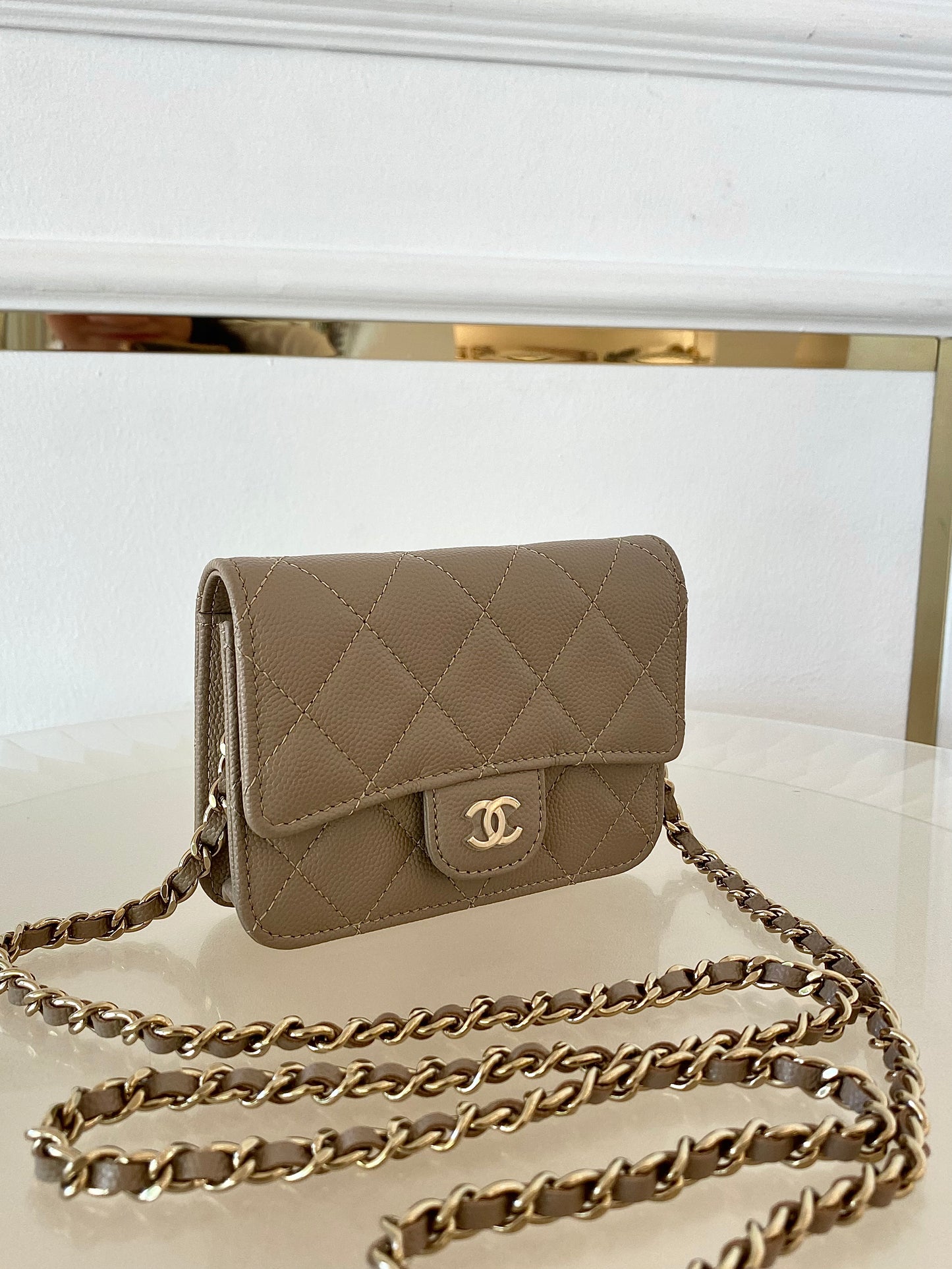 Chanel Mini Woc GHW NUDE