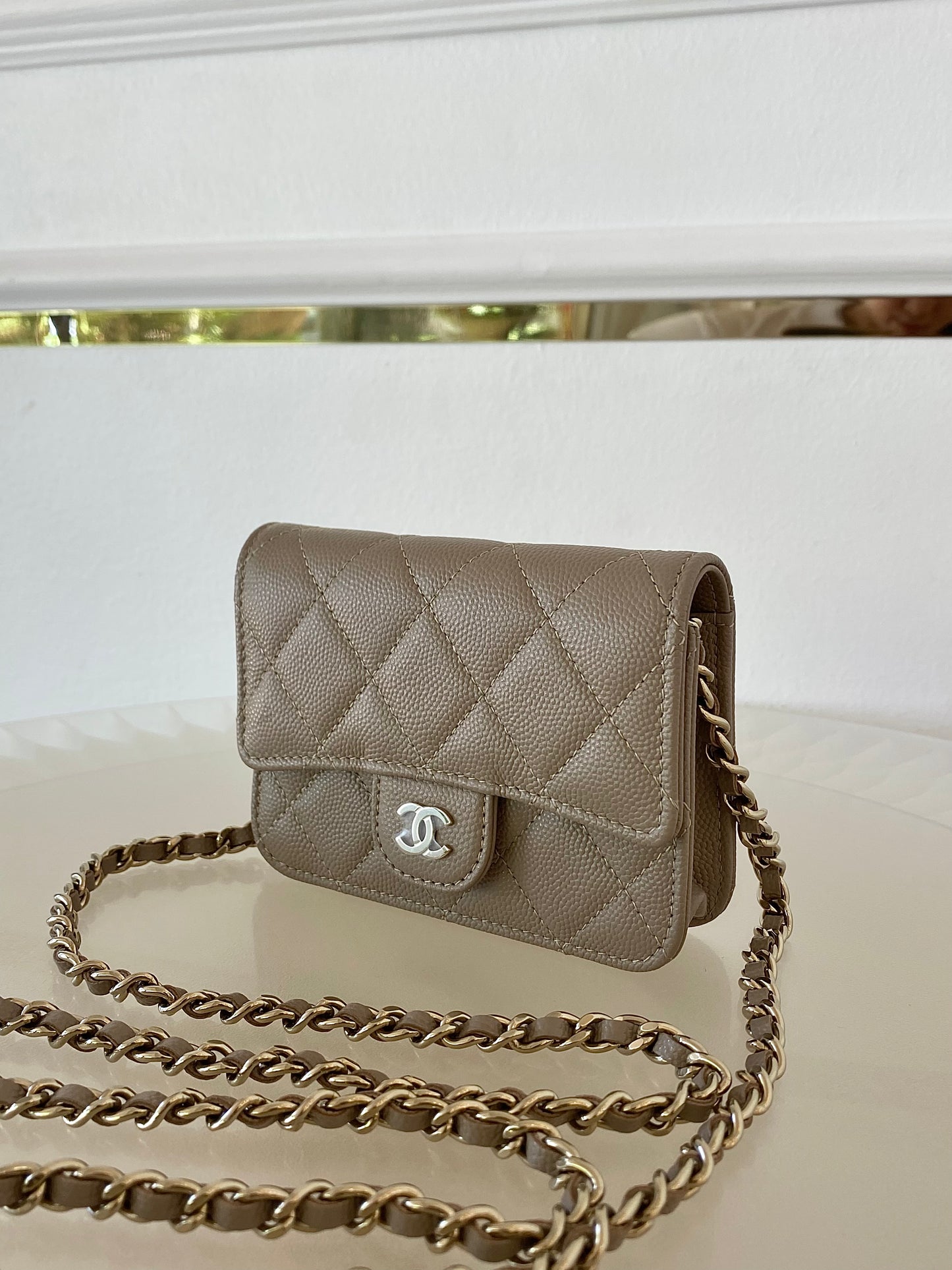 Chanel Mini Woc GHW NUDE