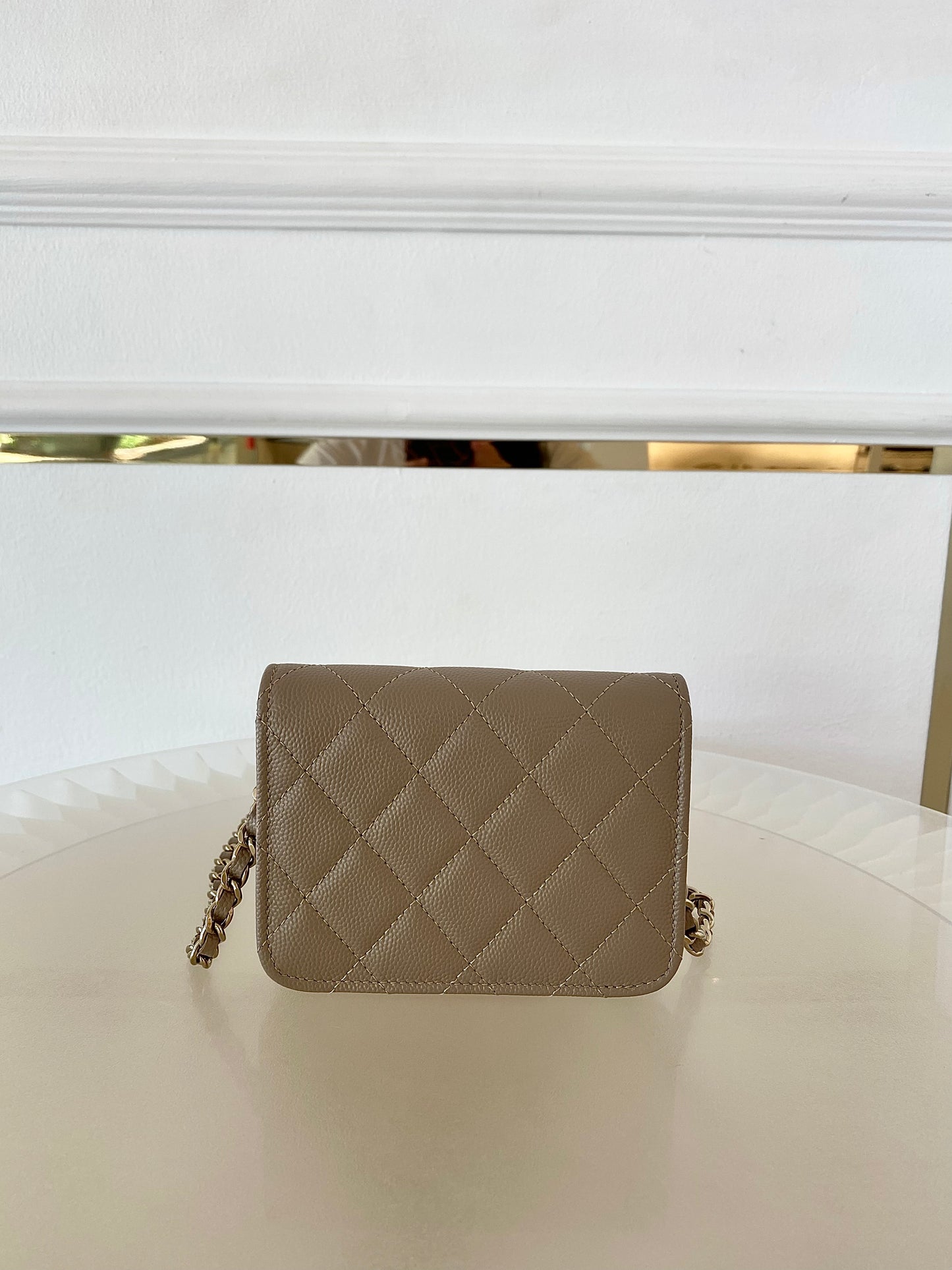 Chanel Mini Woc GHW NUDE