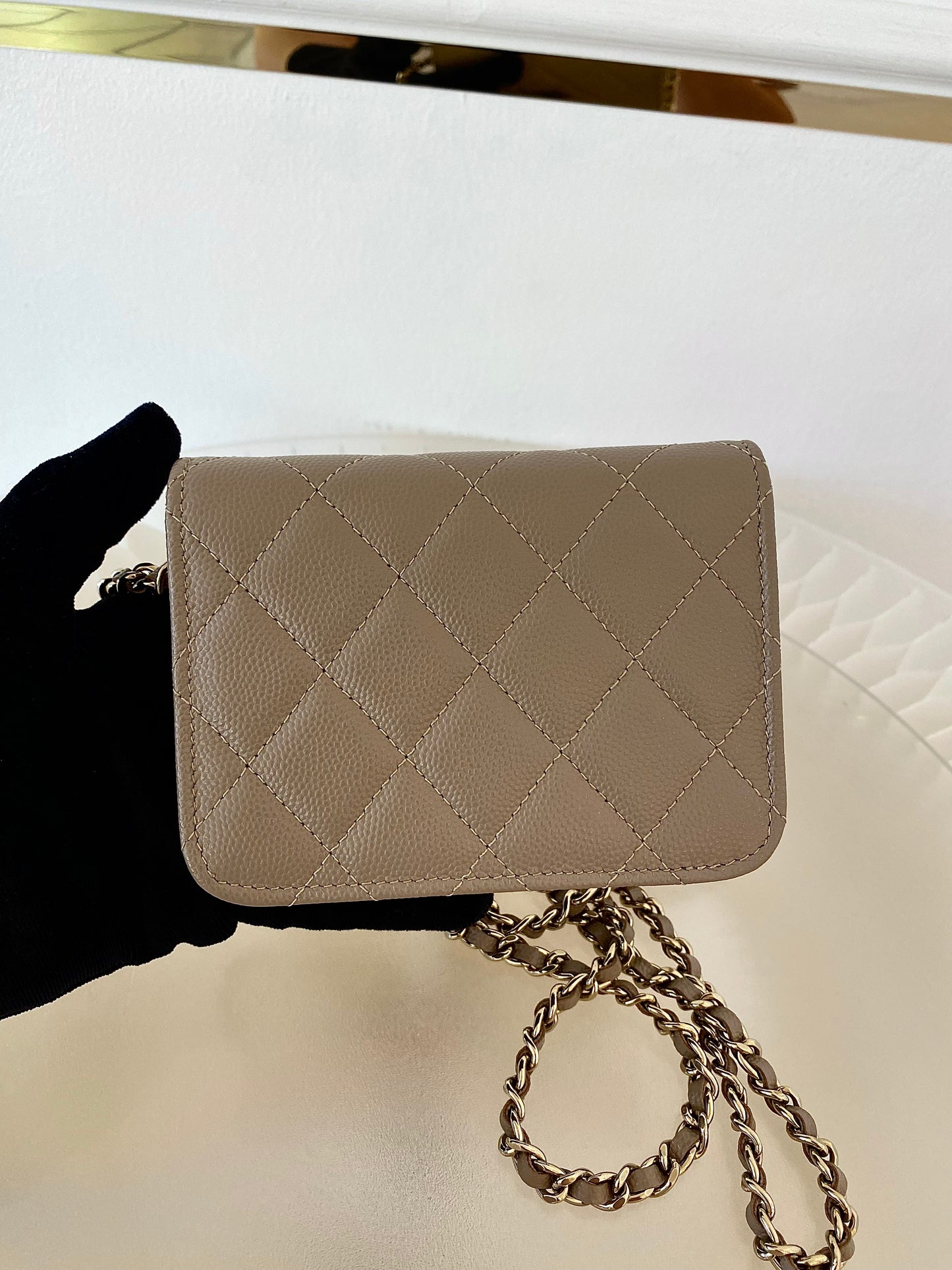 Chanel Mini Woc GHW NUDE