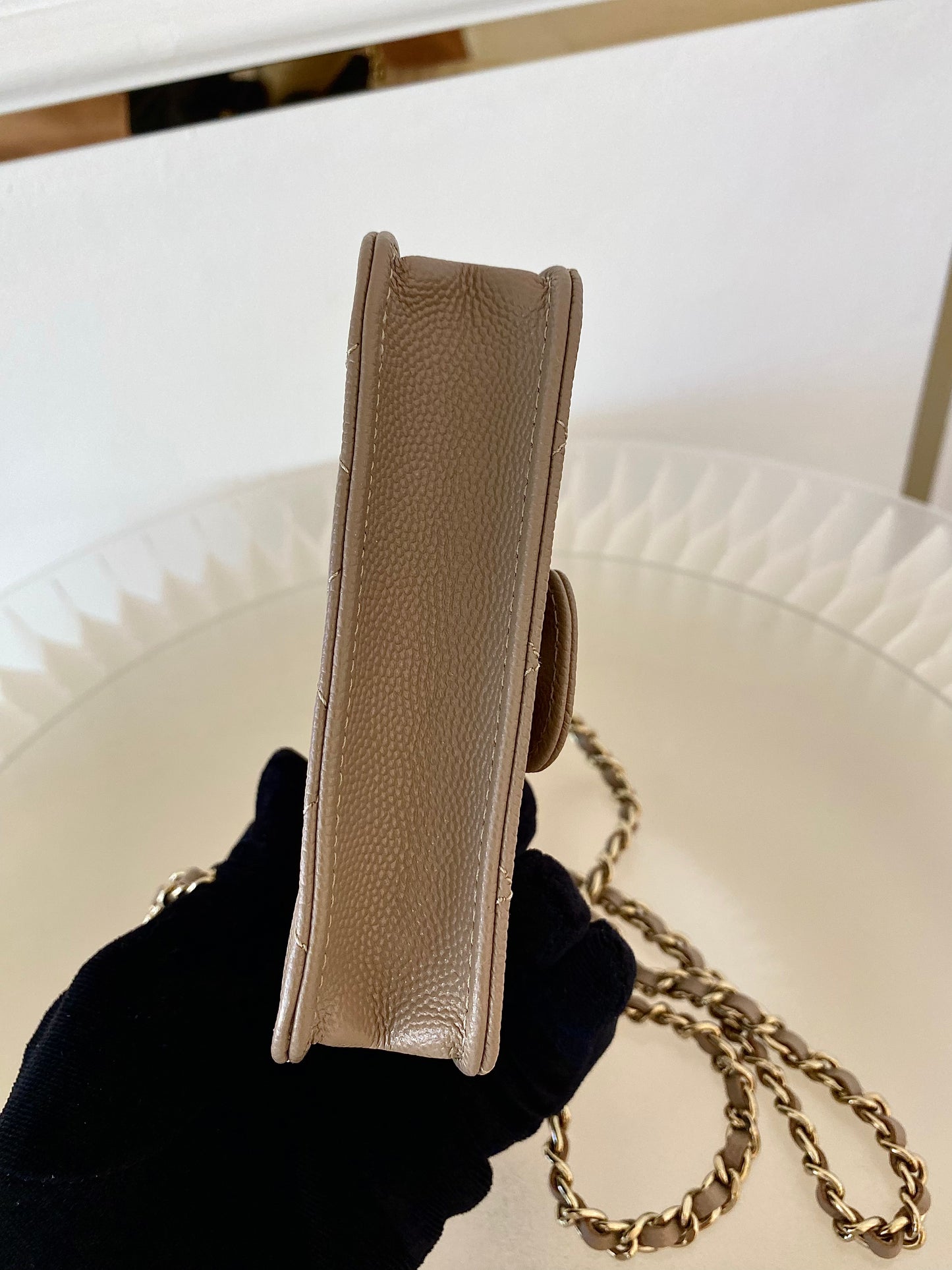 Chanel Mini Woc GHW NUDE