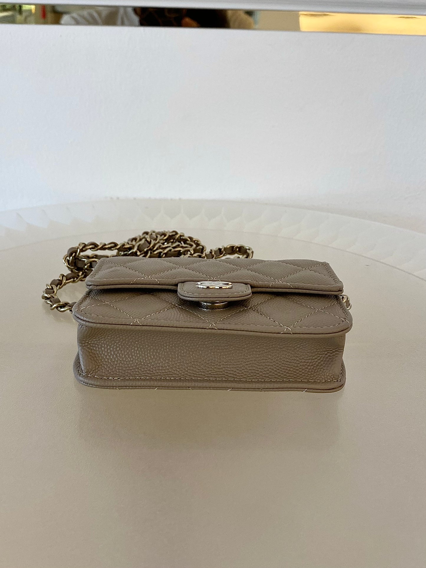 Chanel Mini Woc GHW NUDE