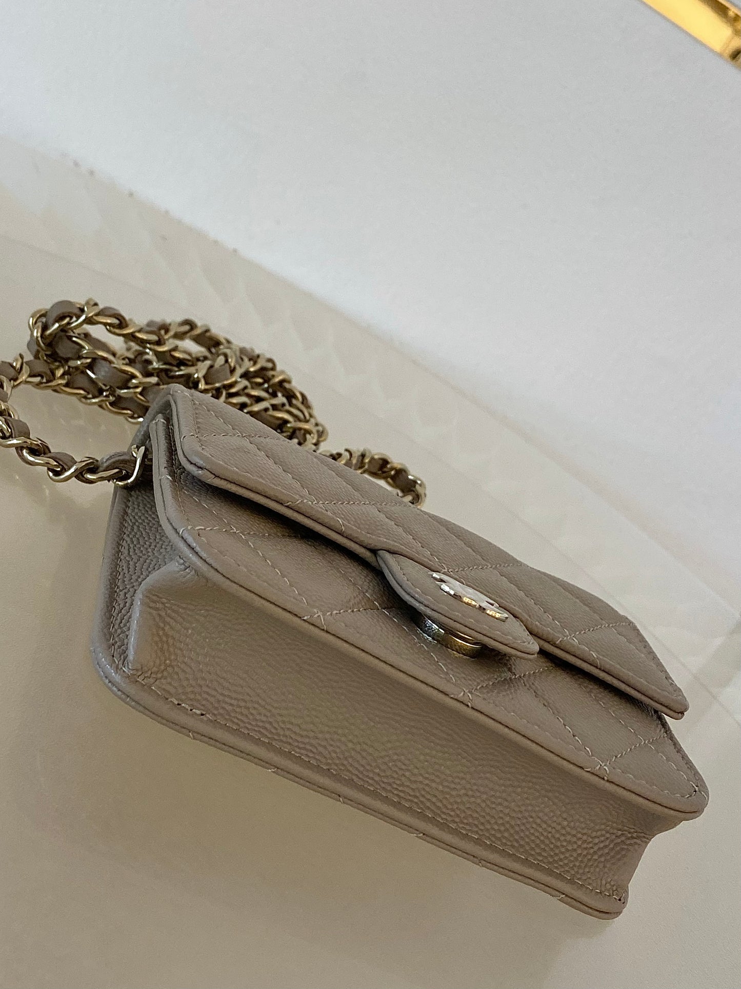 Chanel Mini Woc GHW NUDE