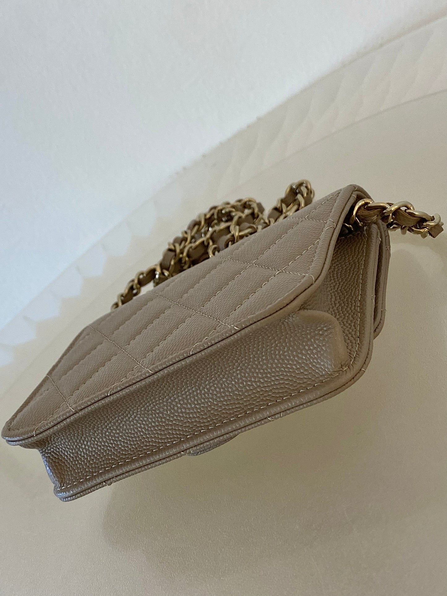Chanel Mini Woc GHW NUDE