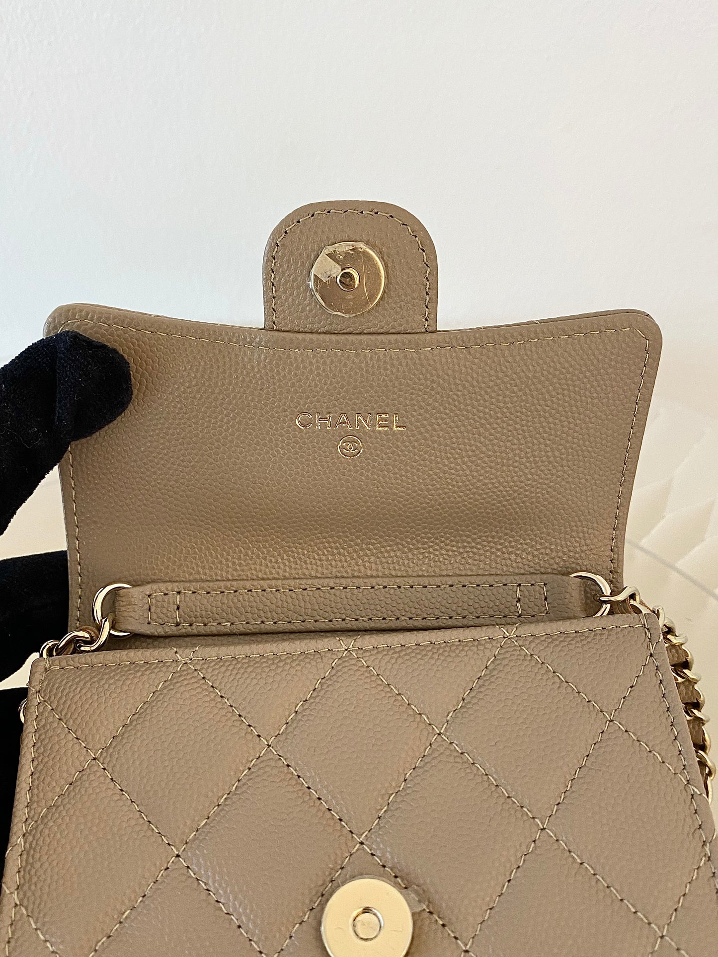Chanel Mini Woc GHW NUDE