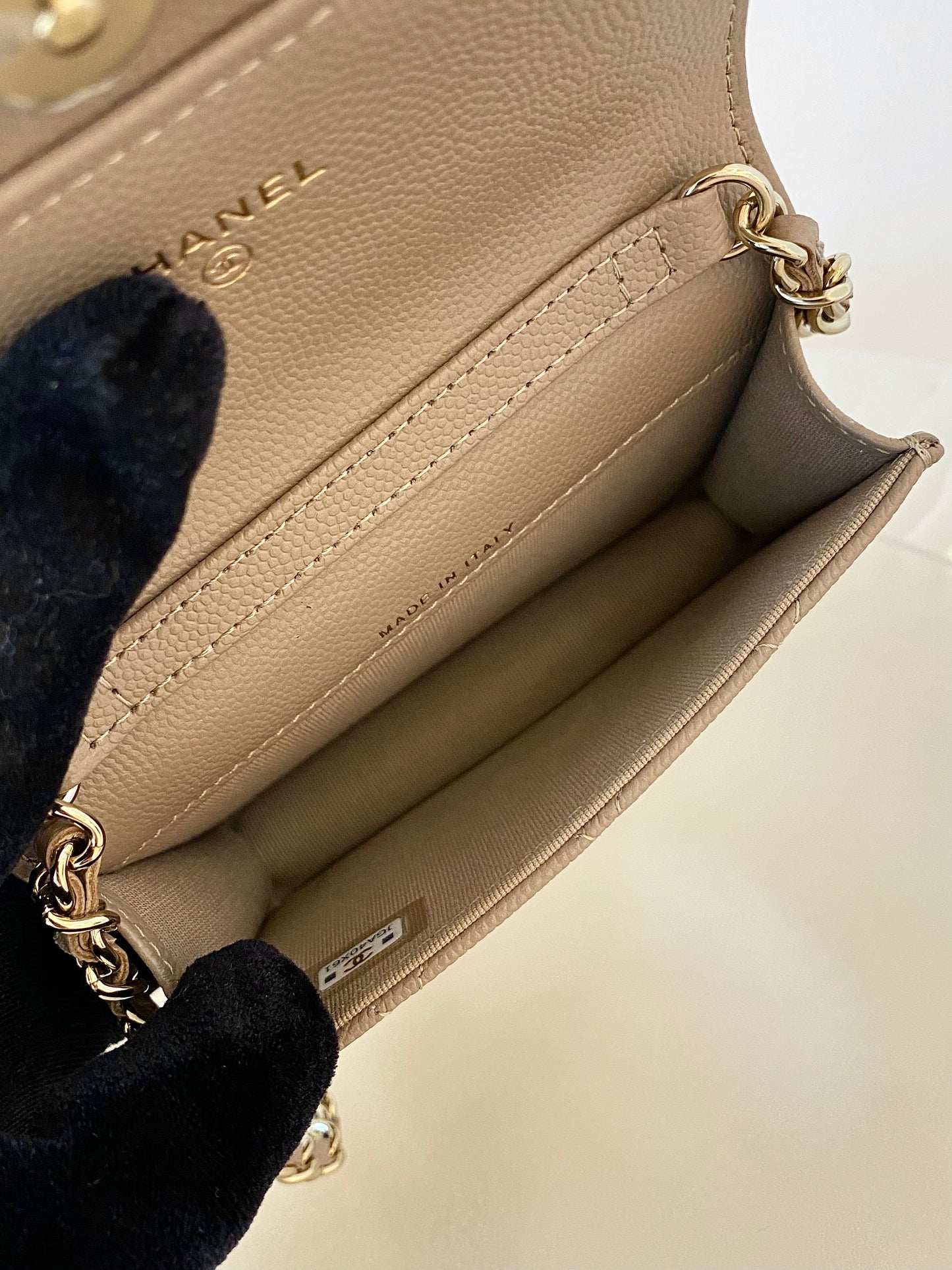 Chanel Mini Woc GHW NUDE
