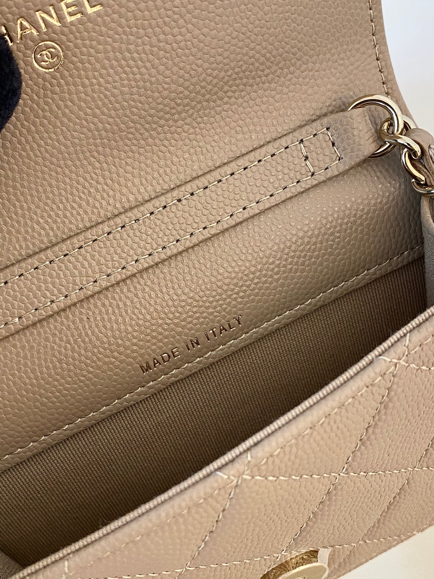 Chanel Mini Woc GHW NUDE