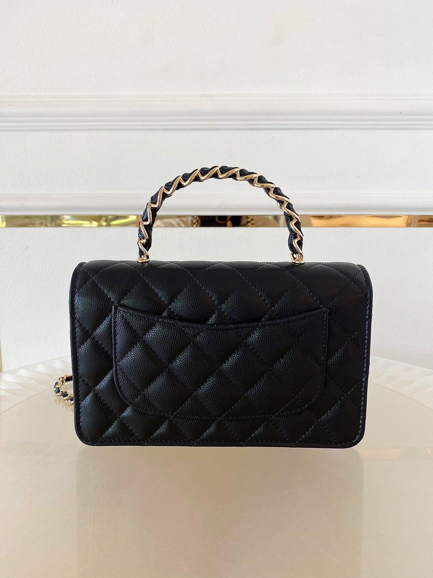 CHANEL WOC Top Handle Caviar GHW