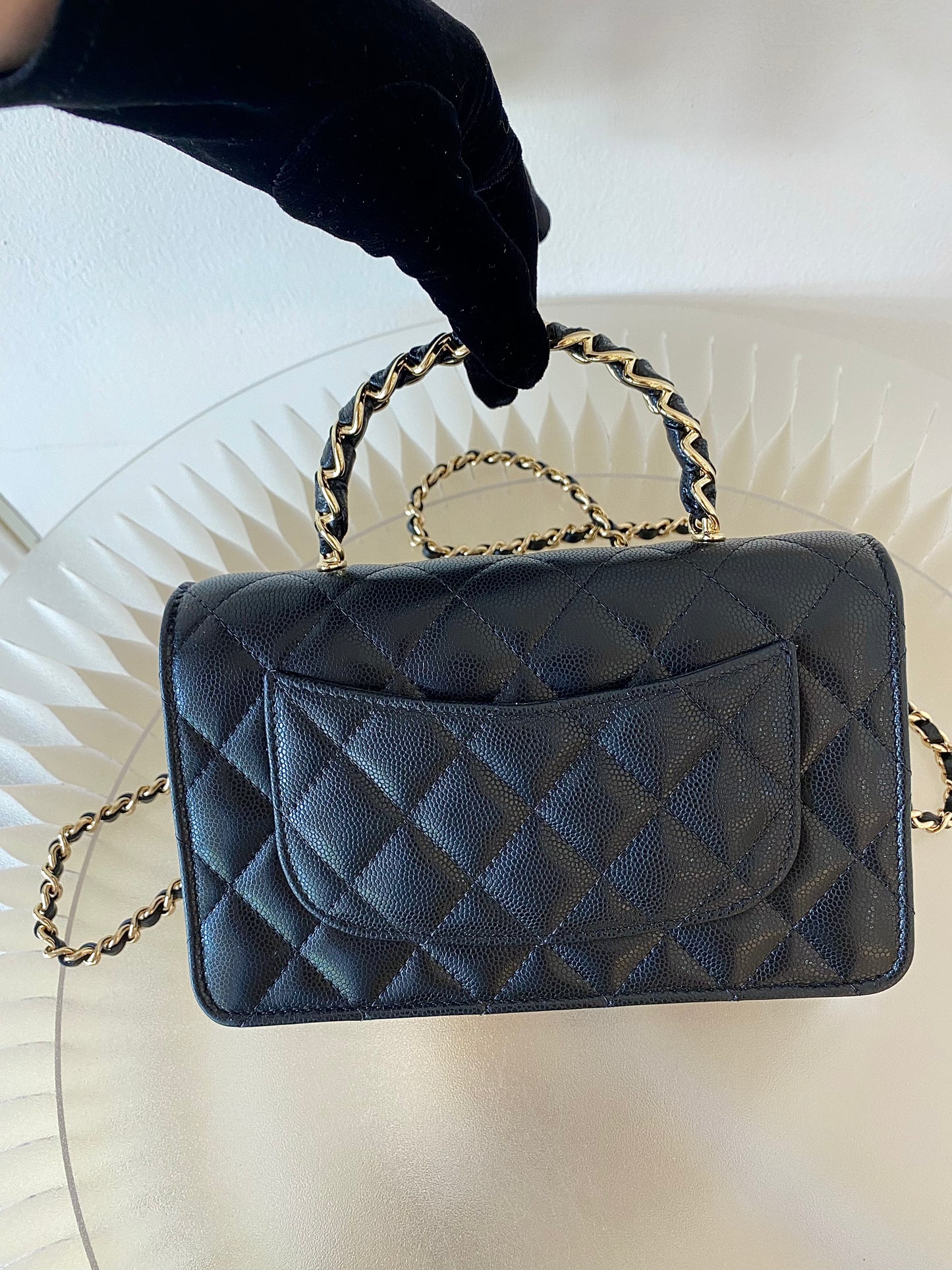 CHANEL WOC Top Handle Caviar GHW