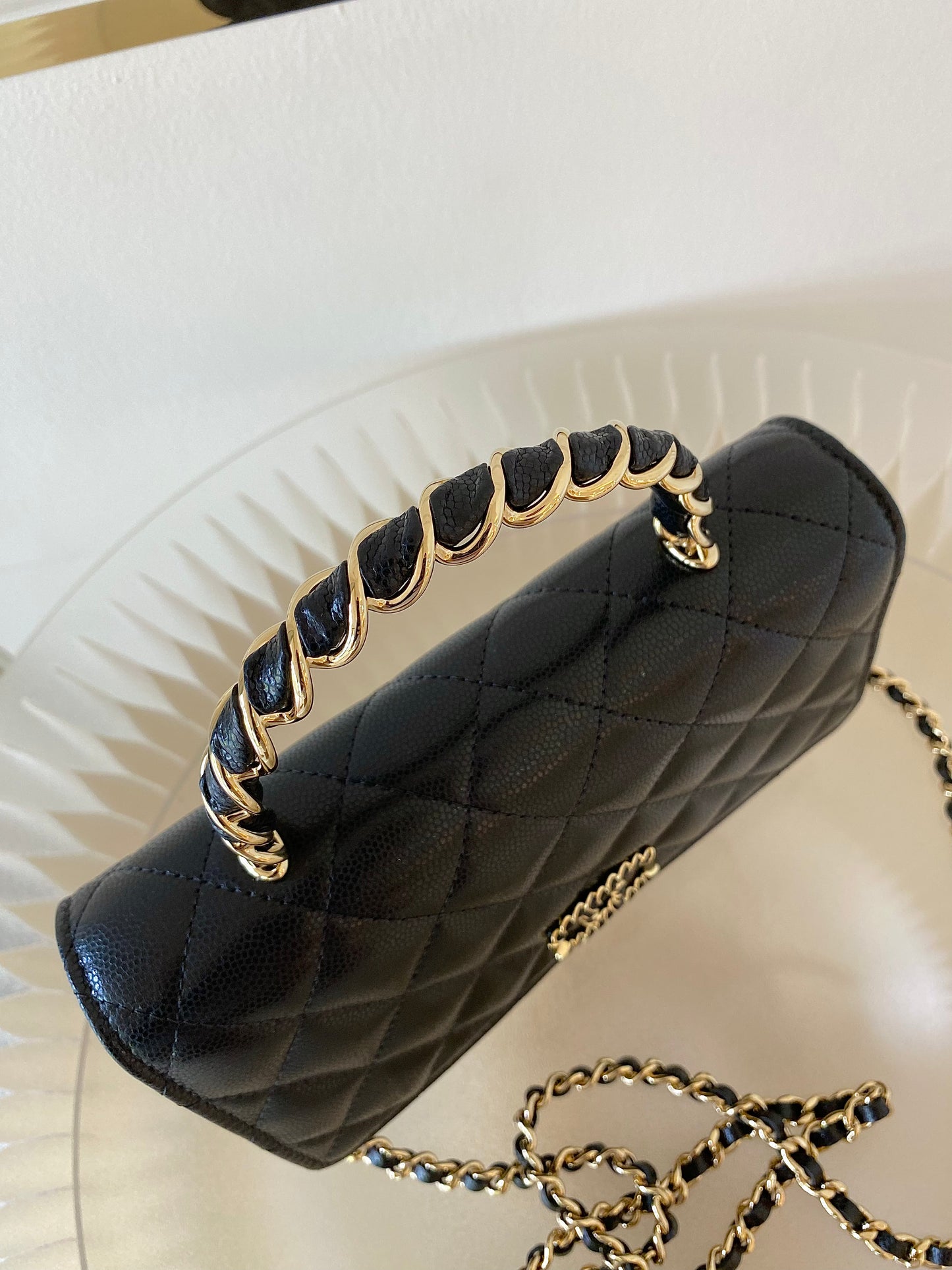 CHANEL WOC Top Handle Caviar GHW